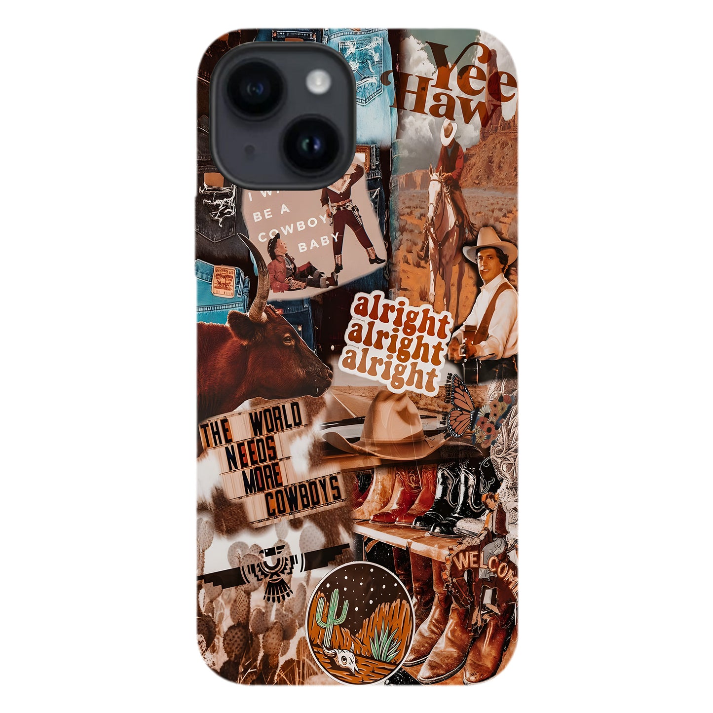 Desert Rodeo Collage – Western Grit Phone Case