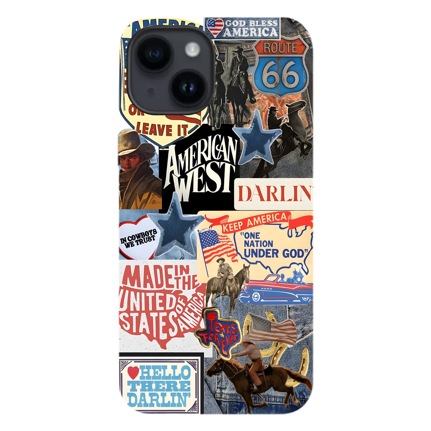American West Collage – Cowboy Spirit Phone Case