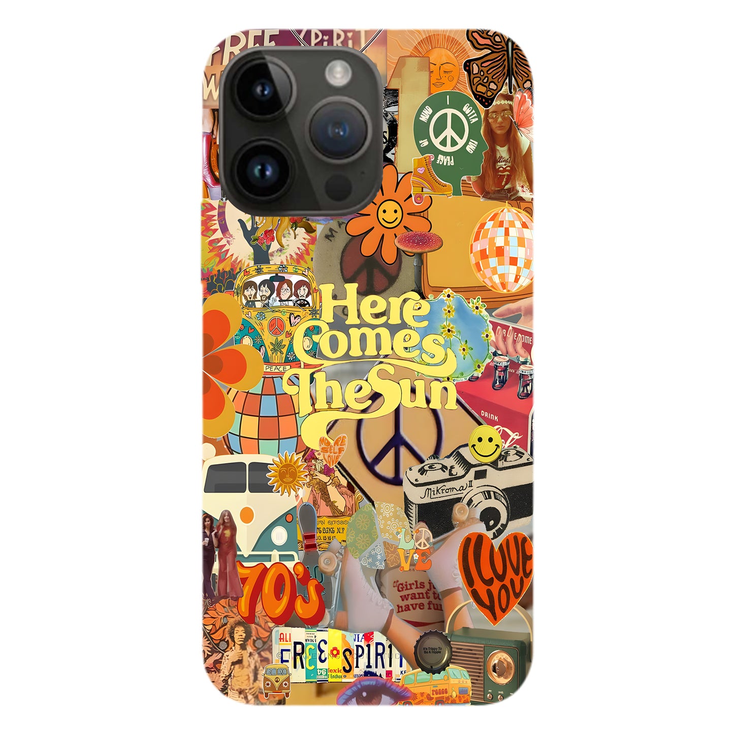 Here Comes the Sun – 70s Hippie Vibe Phone Case