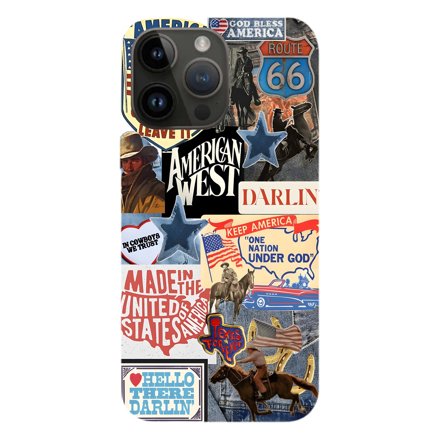 American West Collage – Cowboy Spirit Phone Case