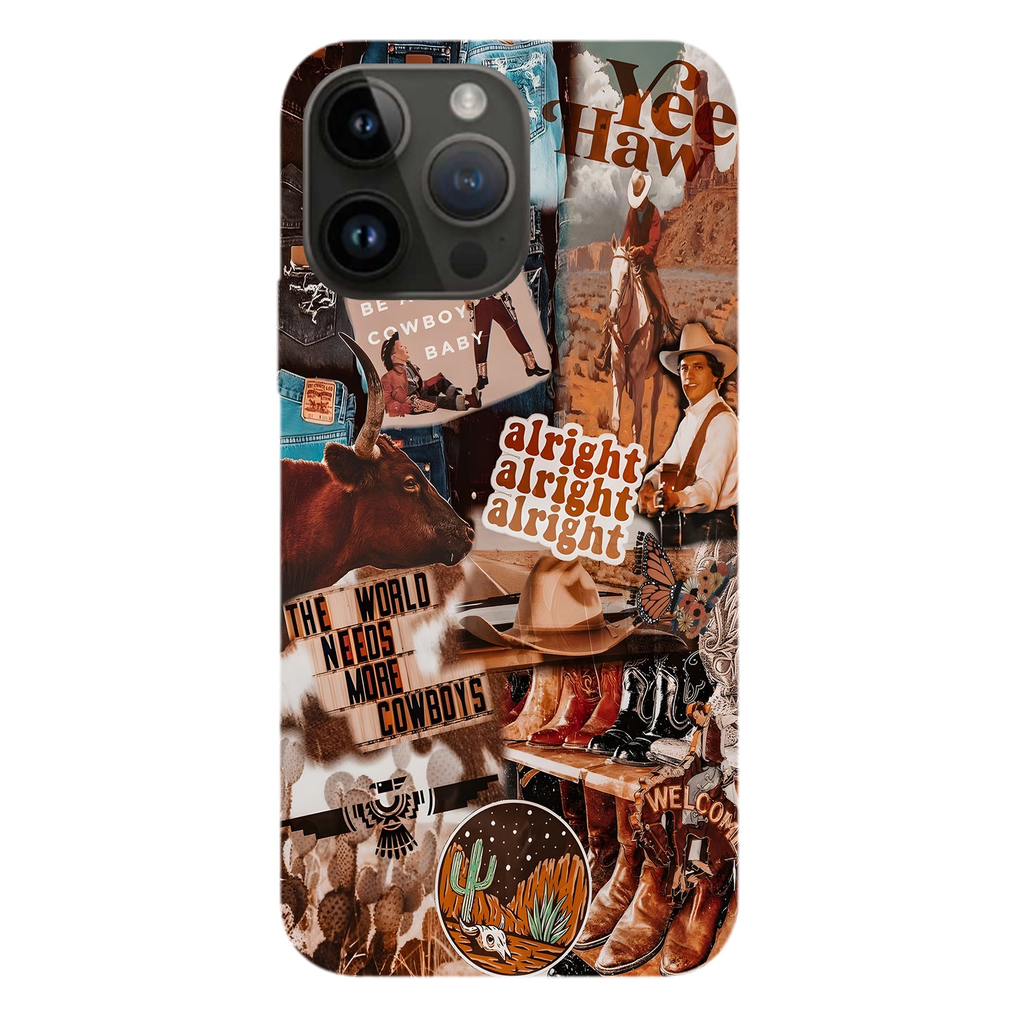 Desert Rodeo Collage – Western Grit Phone Case