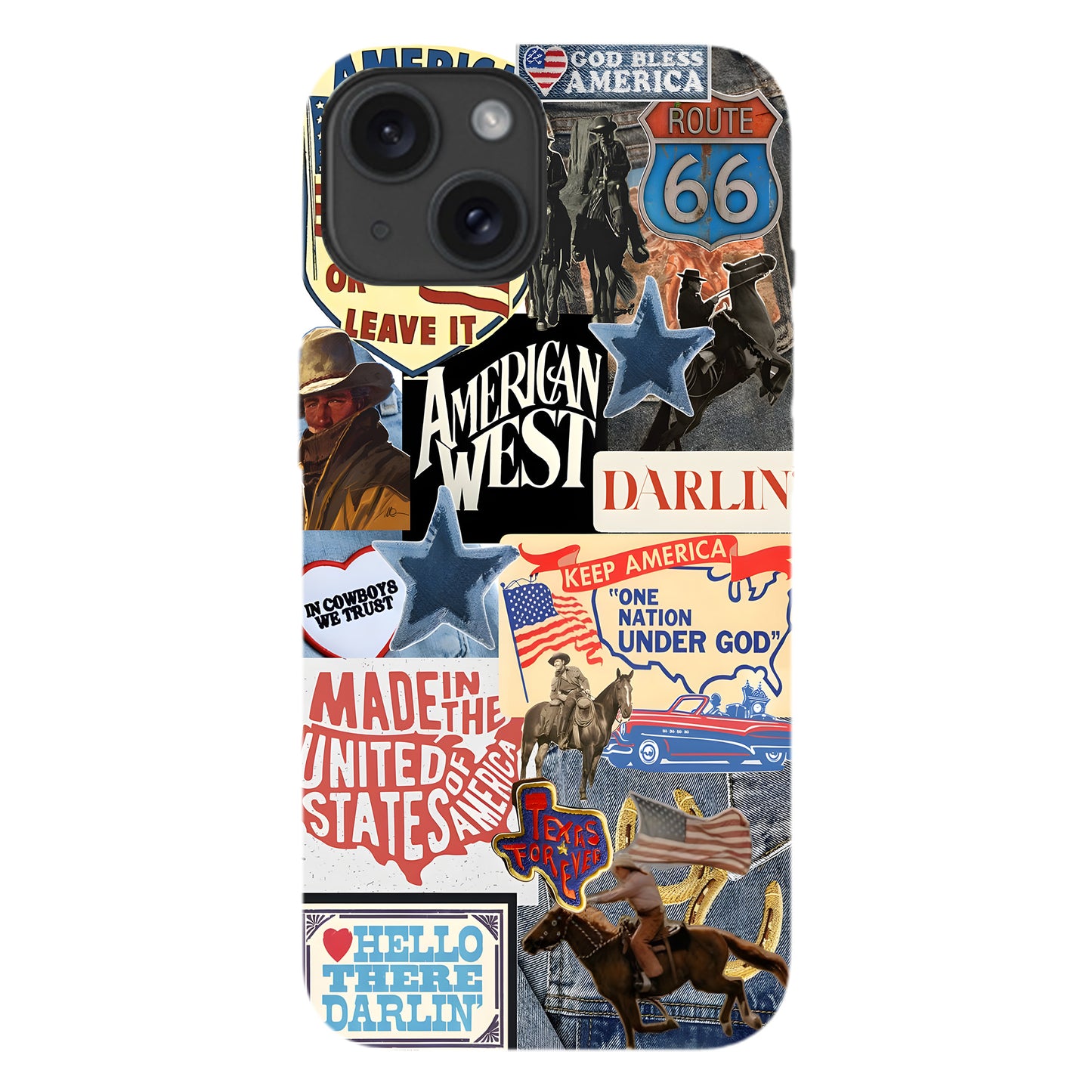 American West Collage – Cowboy Spirit Phone Case