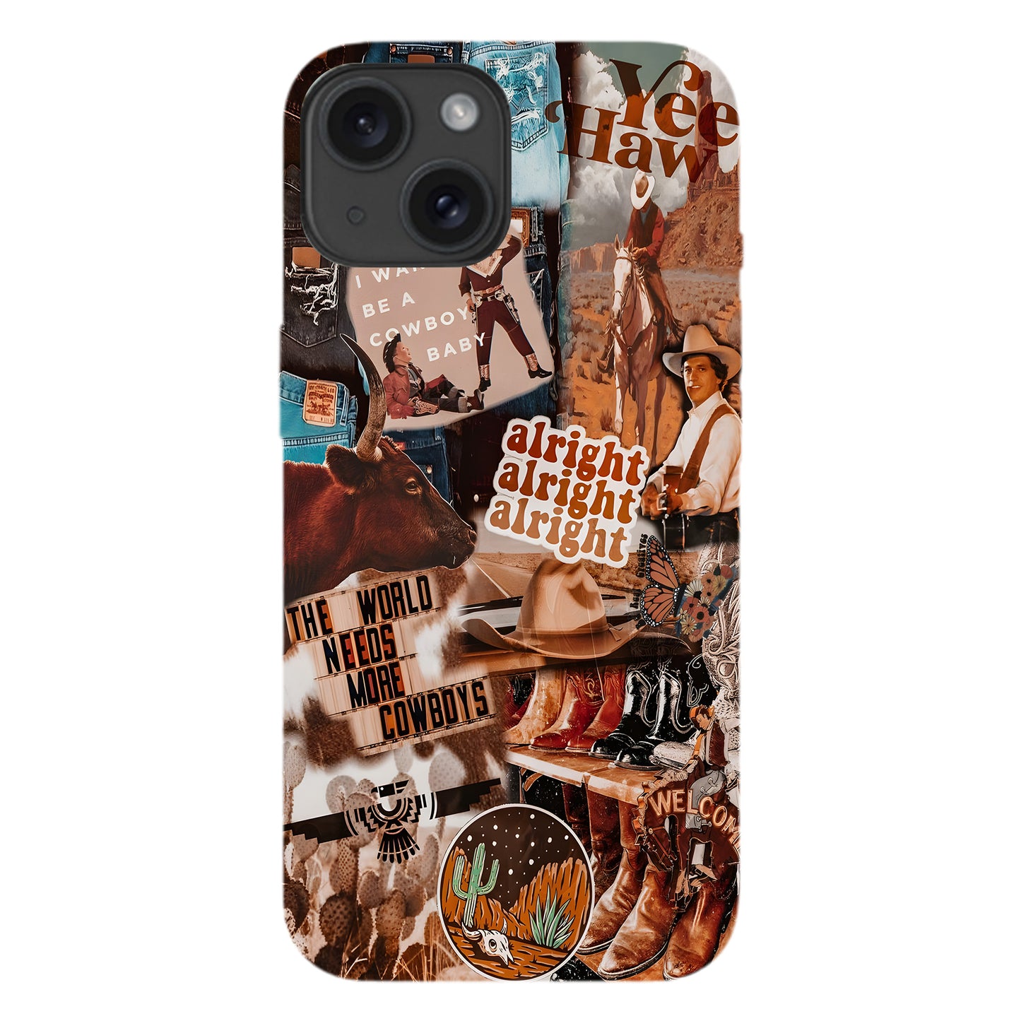 Desert Rodeo Collage – Western Grit Phone Case