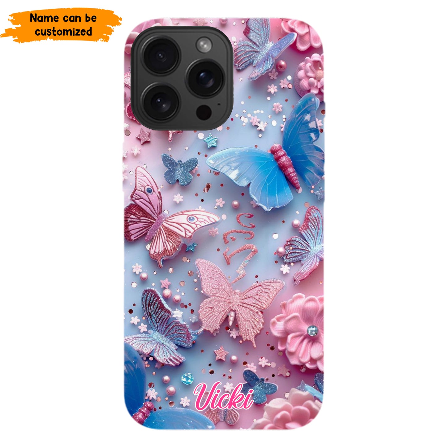 Colorful Butterfly - Personalized Phone Case