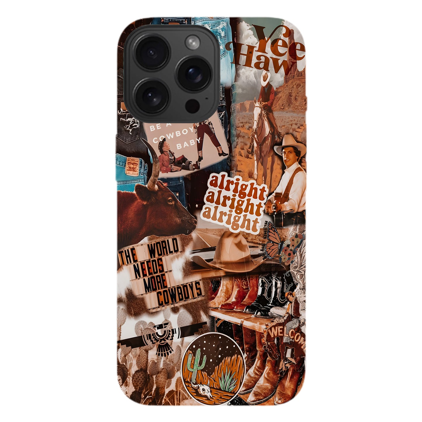 Desert Rodeo Collage – Western Grit Phone Case