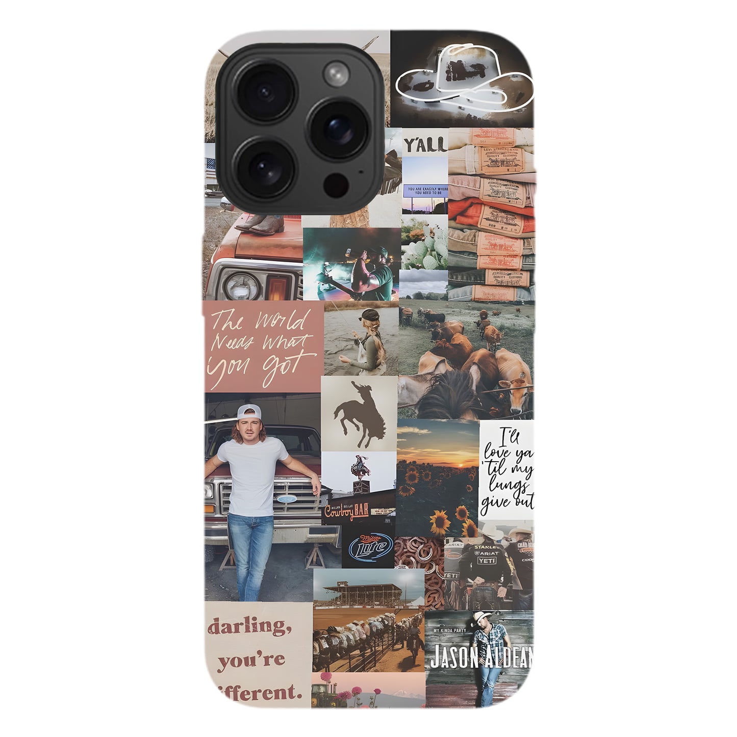 Country Soul Collage – Western Charm Phone Case
