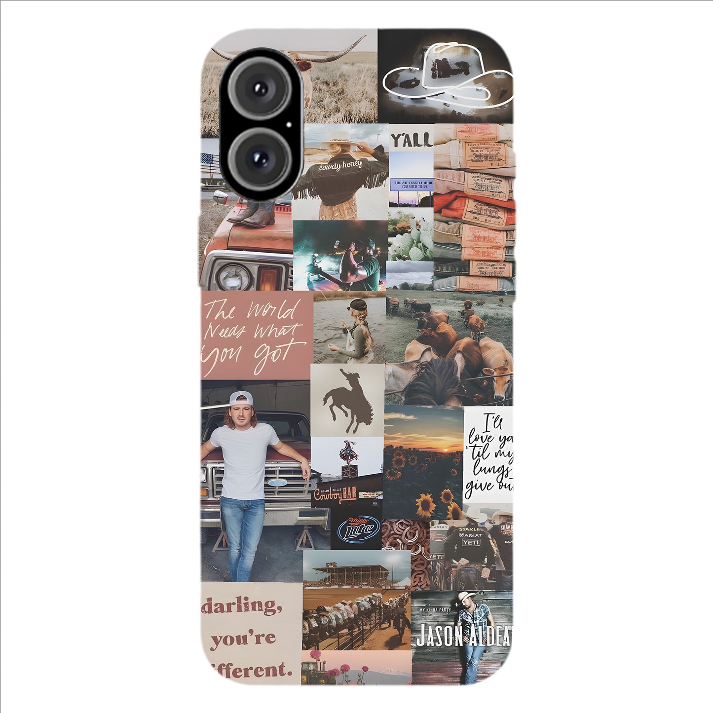 Country Soul Collage – Western Charm Phone Case