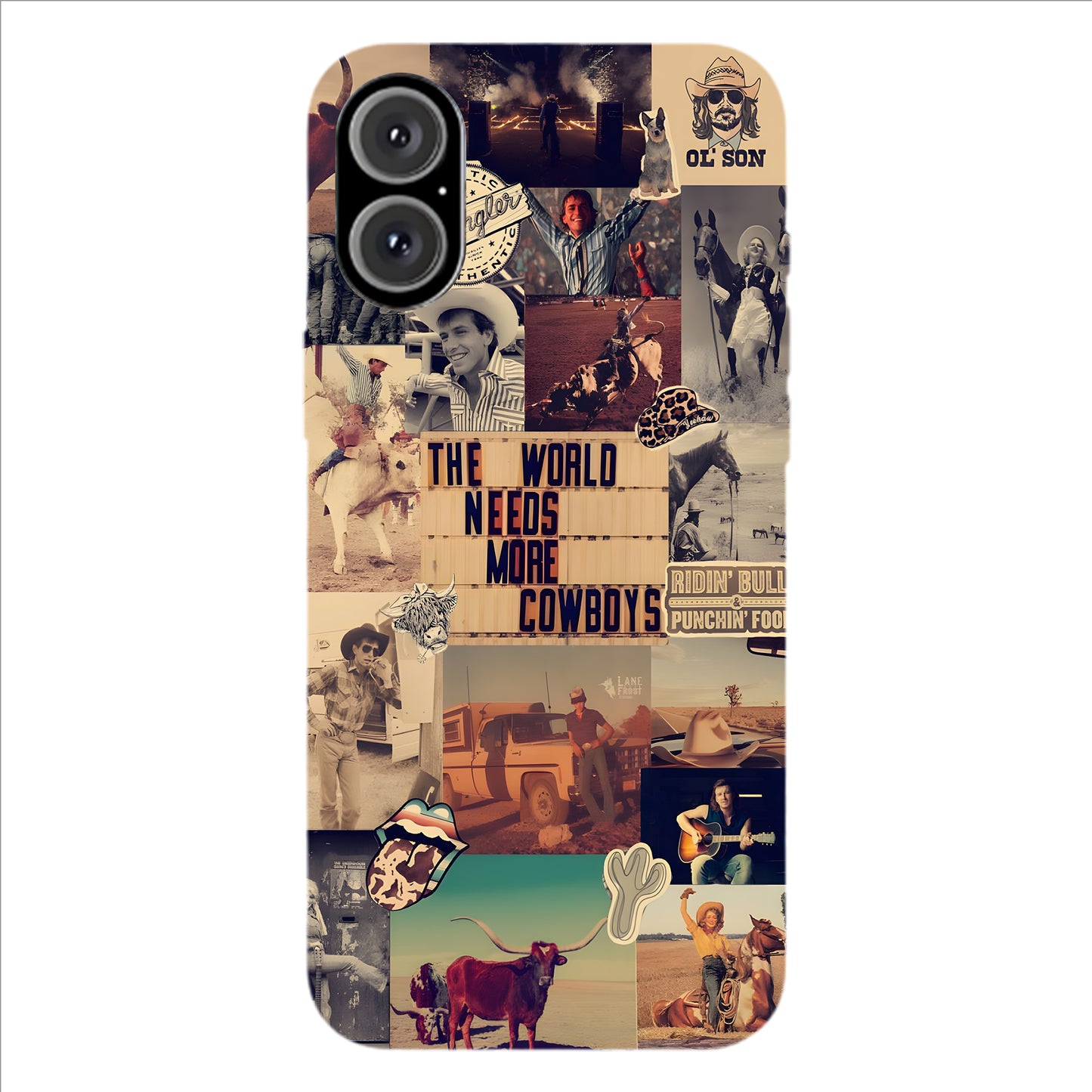Rodeo Roots Collage – Vintage Cowboy Phone Case
