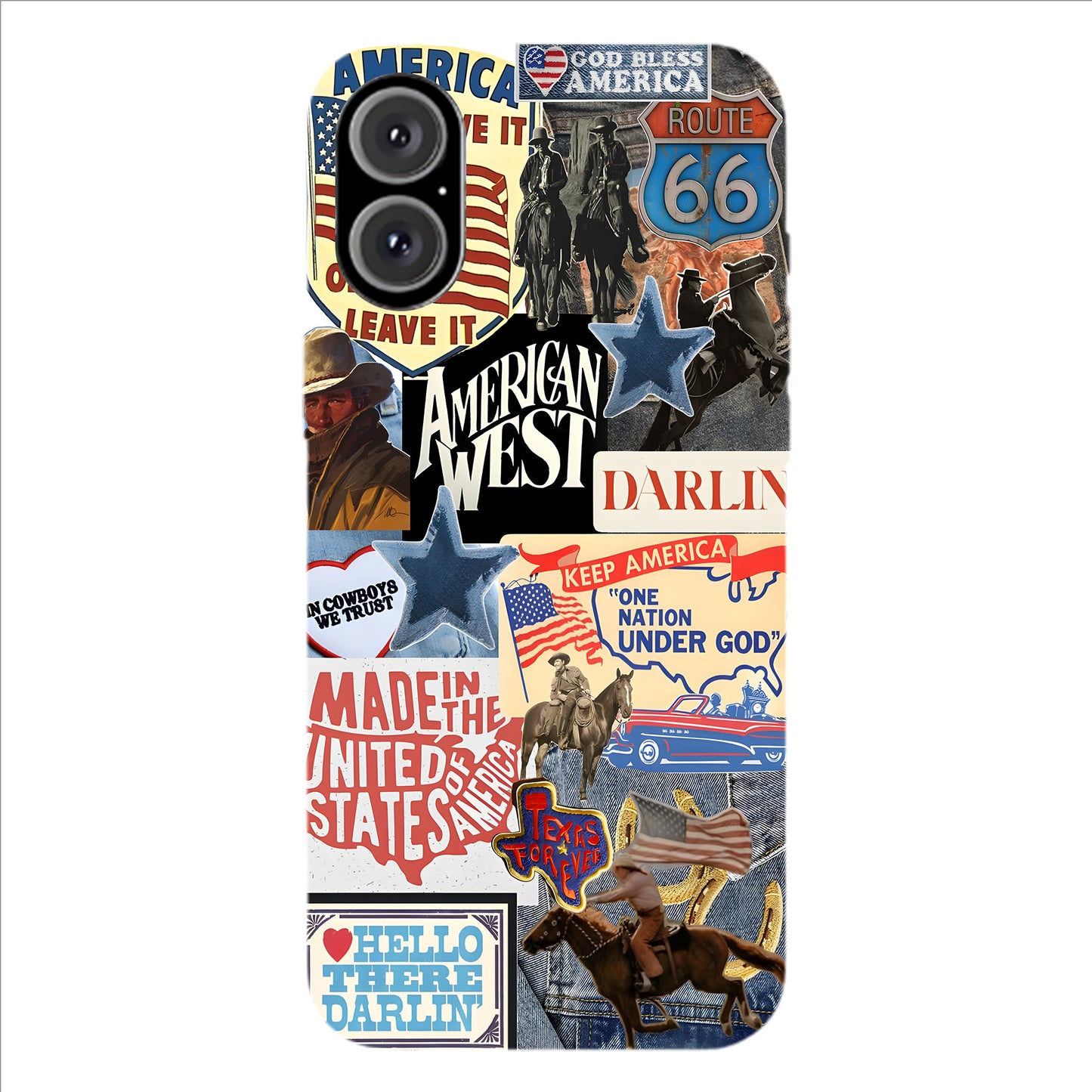 American West Collage – Cowboy Spirit Phone Case