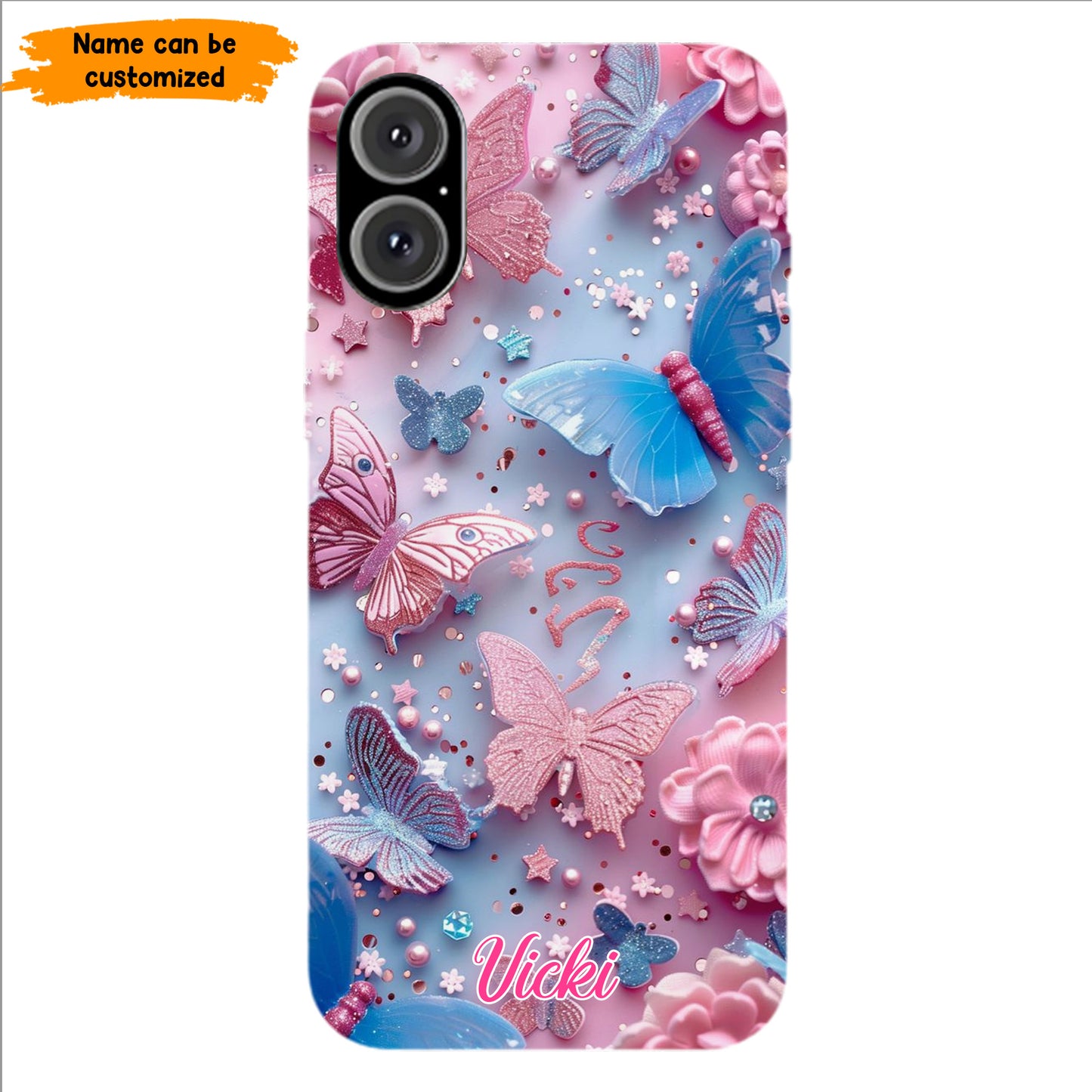 Colorful Butterfly - Personalized Phone Case