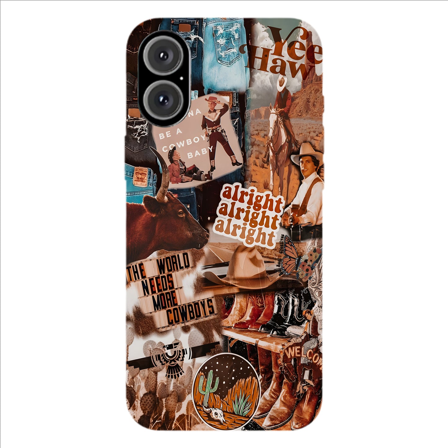 Desert Rodeo Collage – Western Grit Phone Case