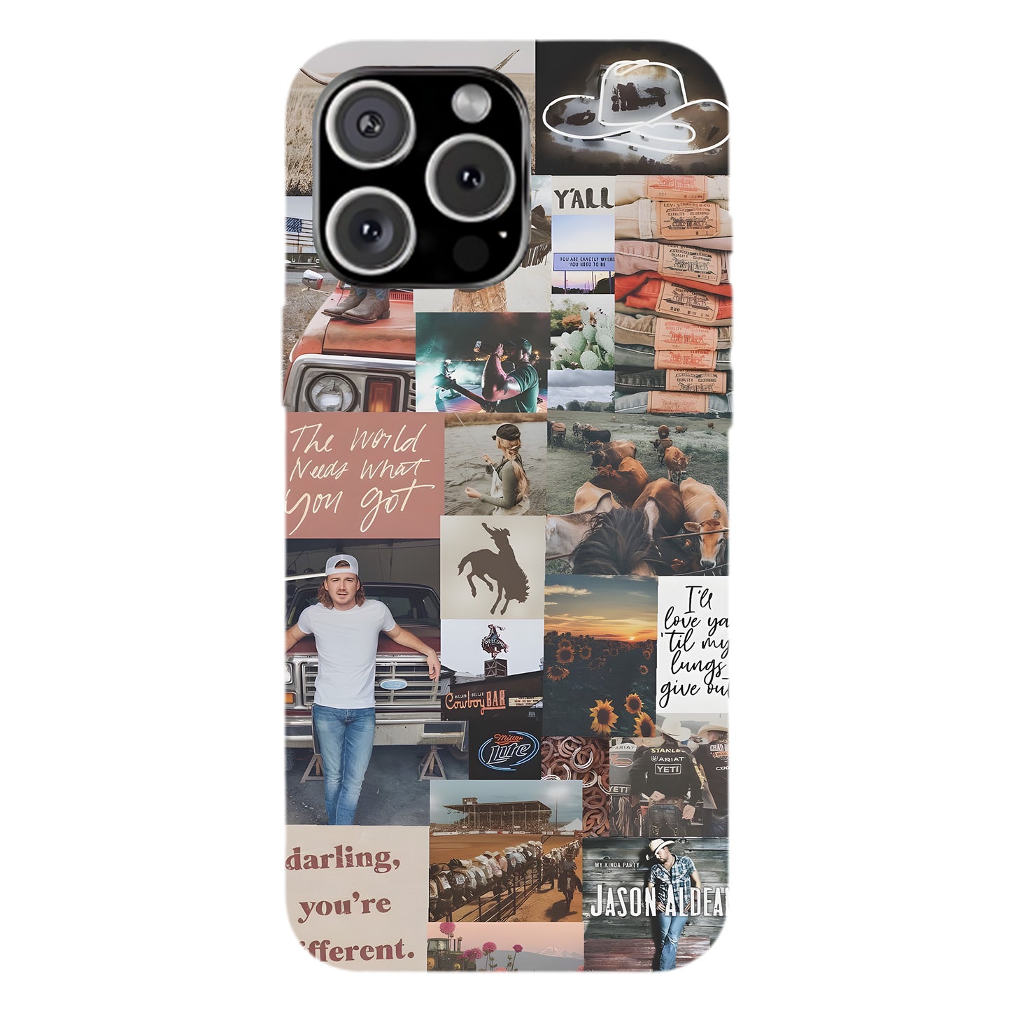 Country Soul Collage – Western Charm Phone Case
