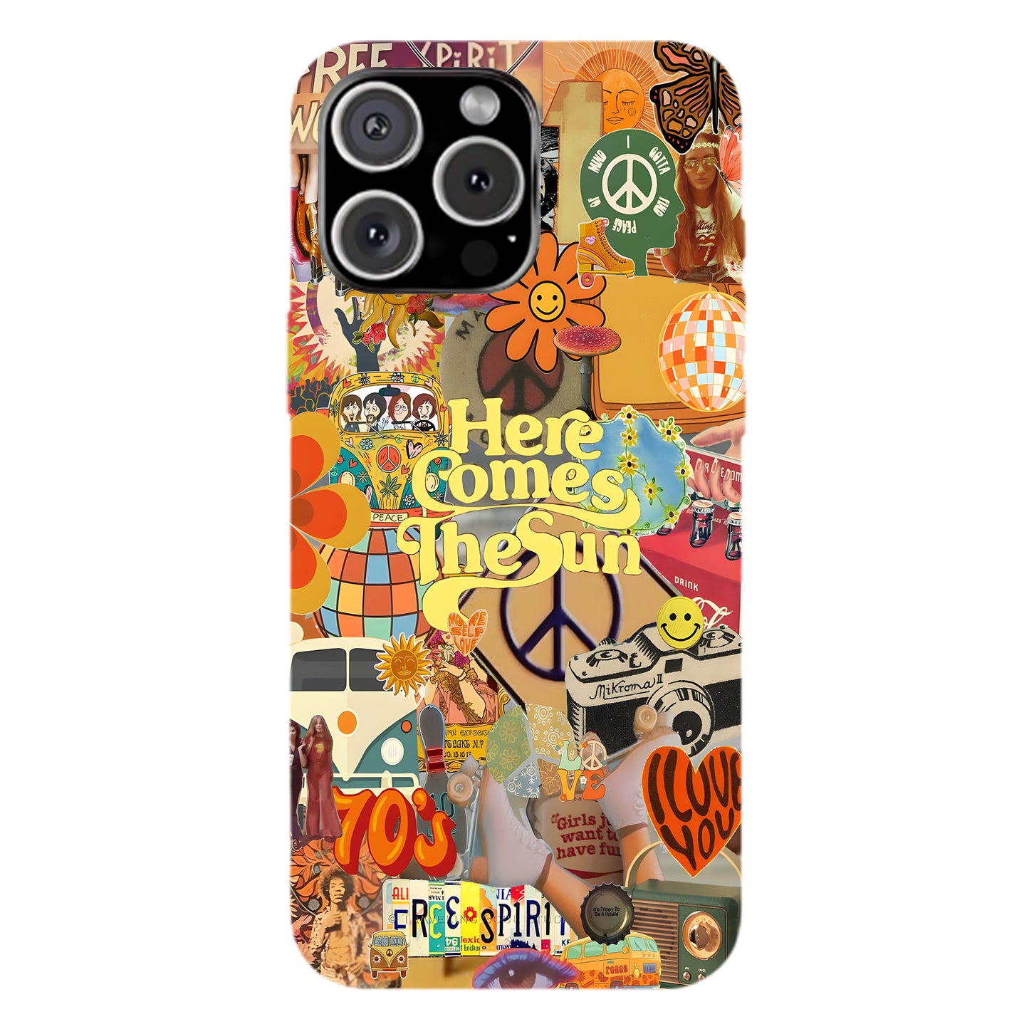 Here Comes the Sun – 70s Hippie Vibe Phone Case