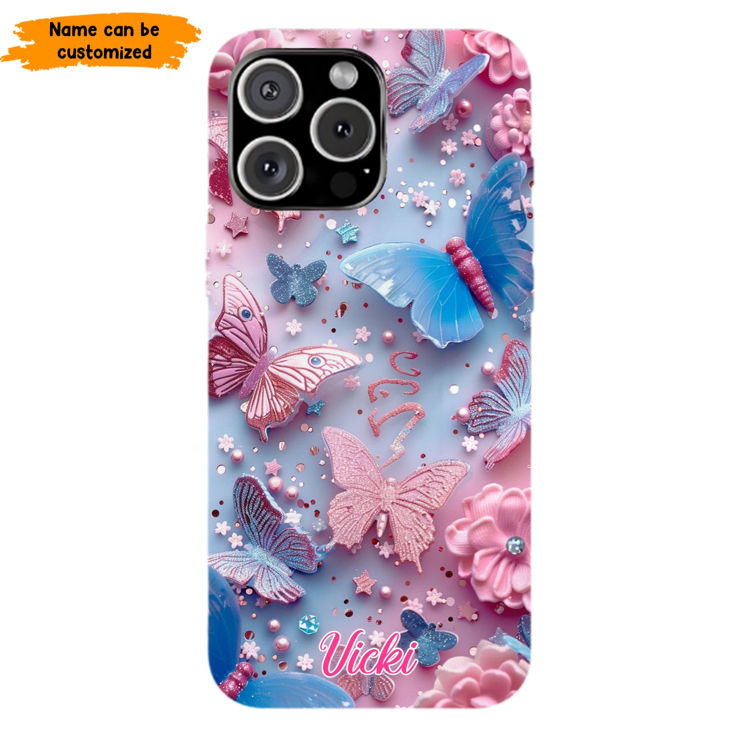Colorful Butterfly - Personalized Phone Case