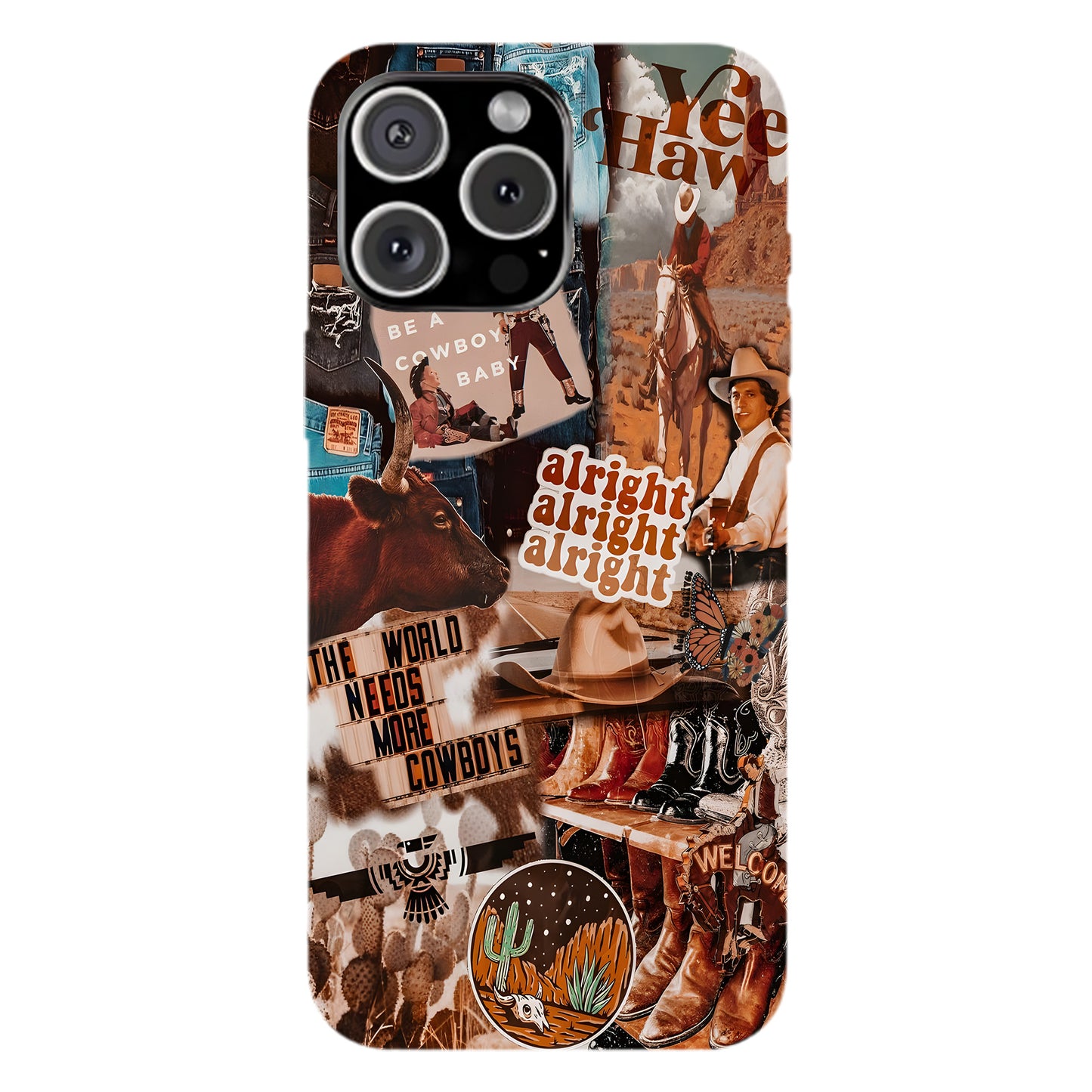 Desert Rodeo Collage – Western Grit Phone Case