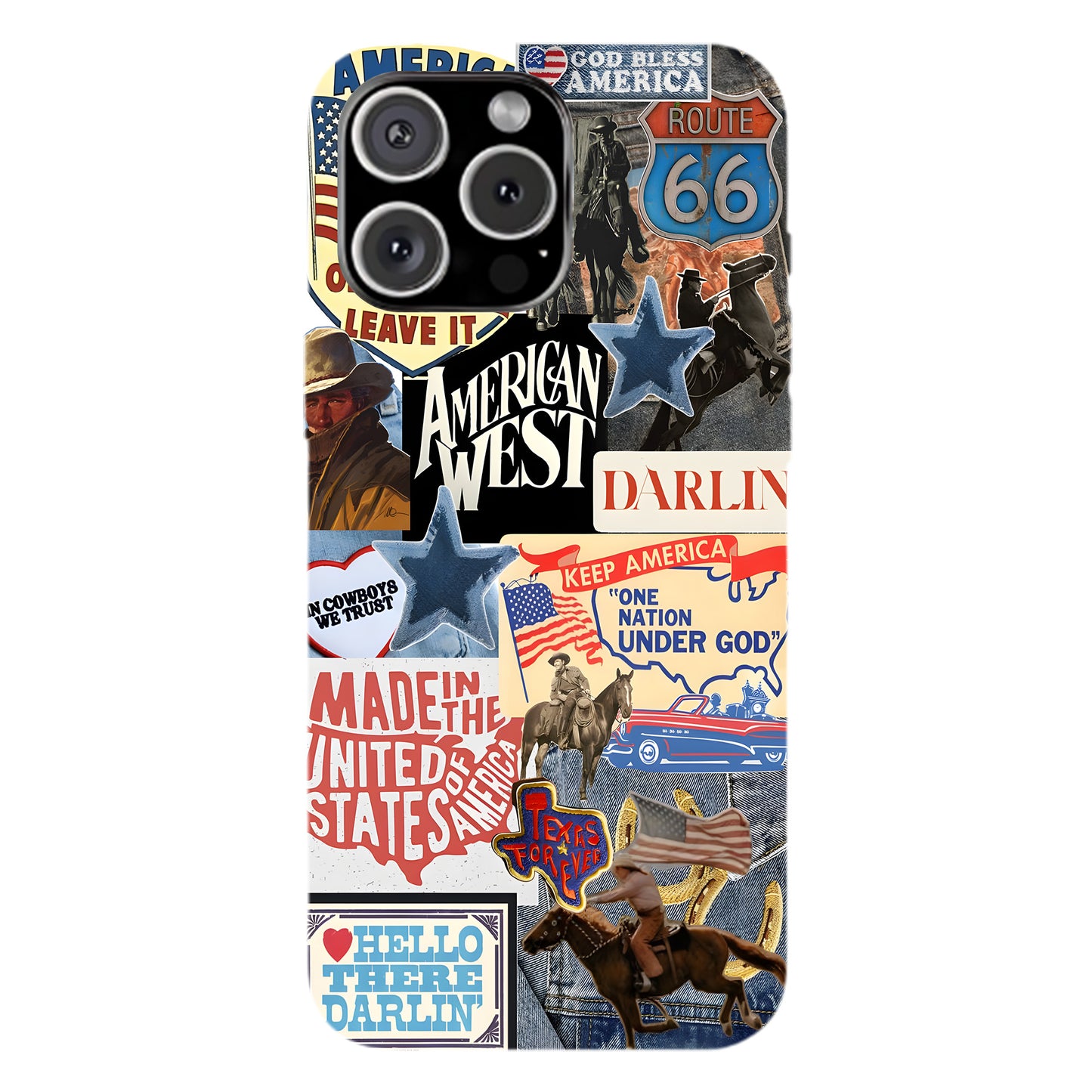 American West Collage – Cowboy Spirit Phone Case