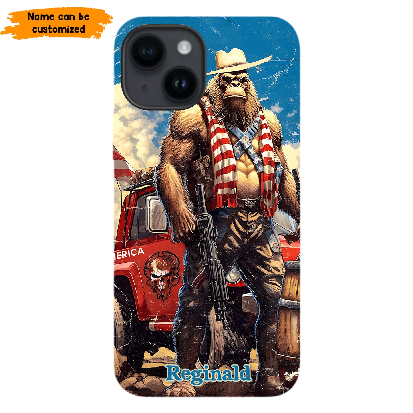 Bigfoot ‘Merica – Personalized Patriotic Phone Case
