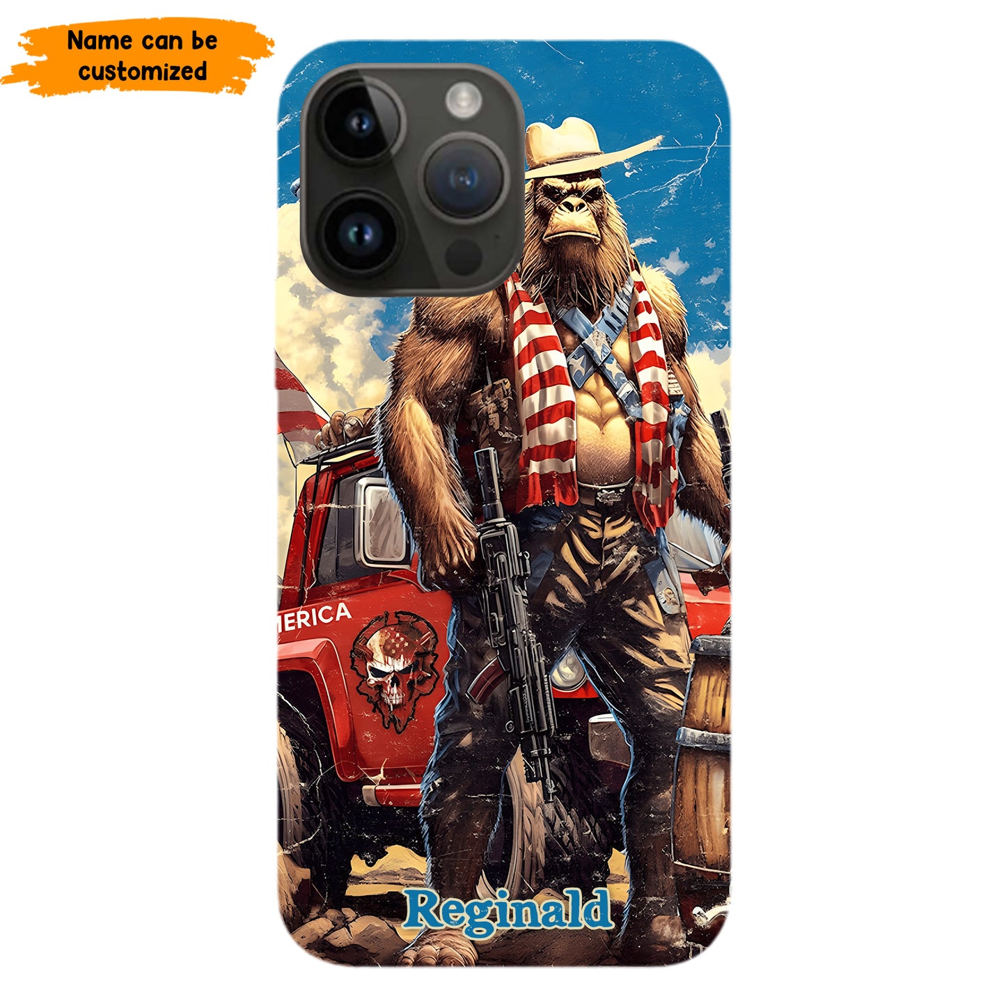 Bigfoot ‘Merica – Personalized Patriotic Phone Case