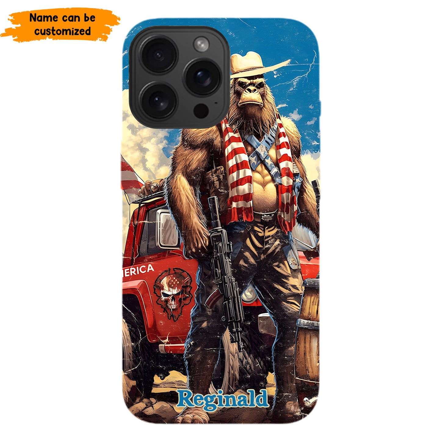 Bigfoot ‘Merica – Personalized Patriotic Phone Case