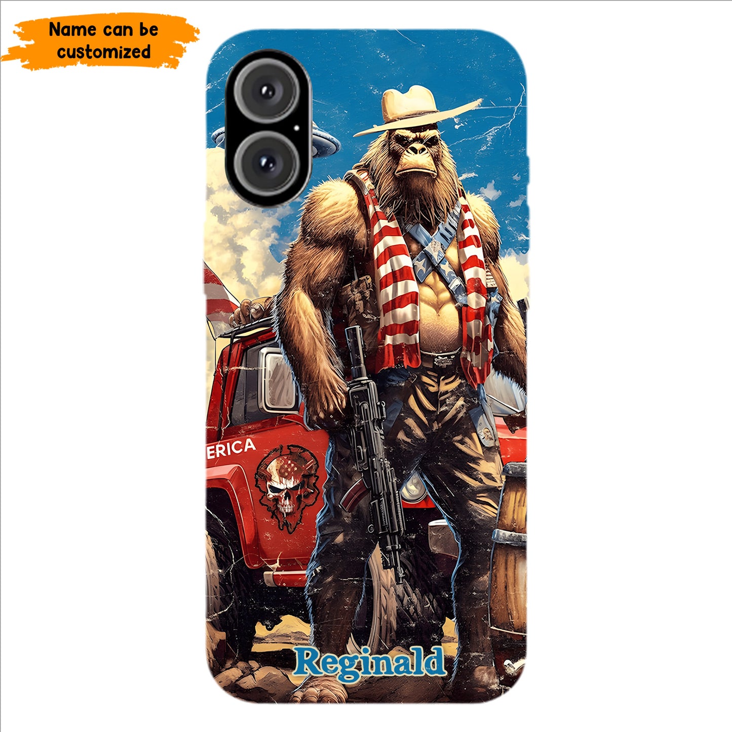 Bigfoot ‘Merica – Personalized Patriotic Phone Case