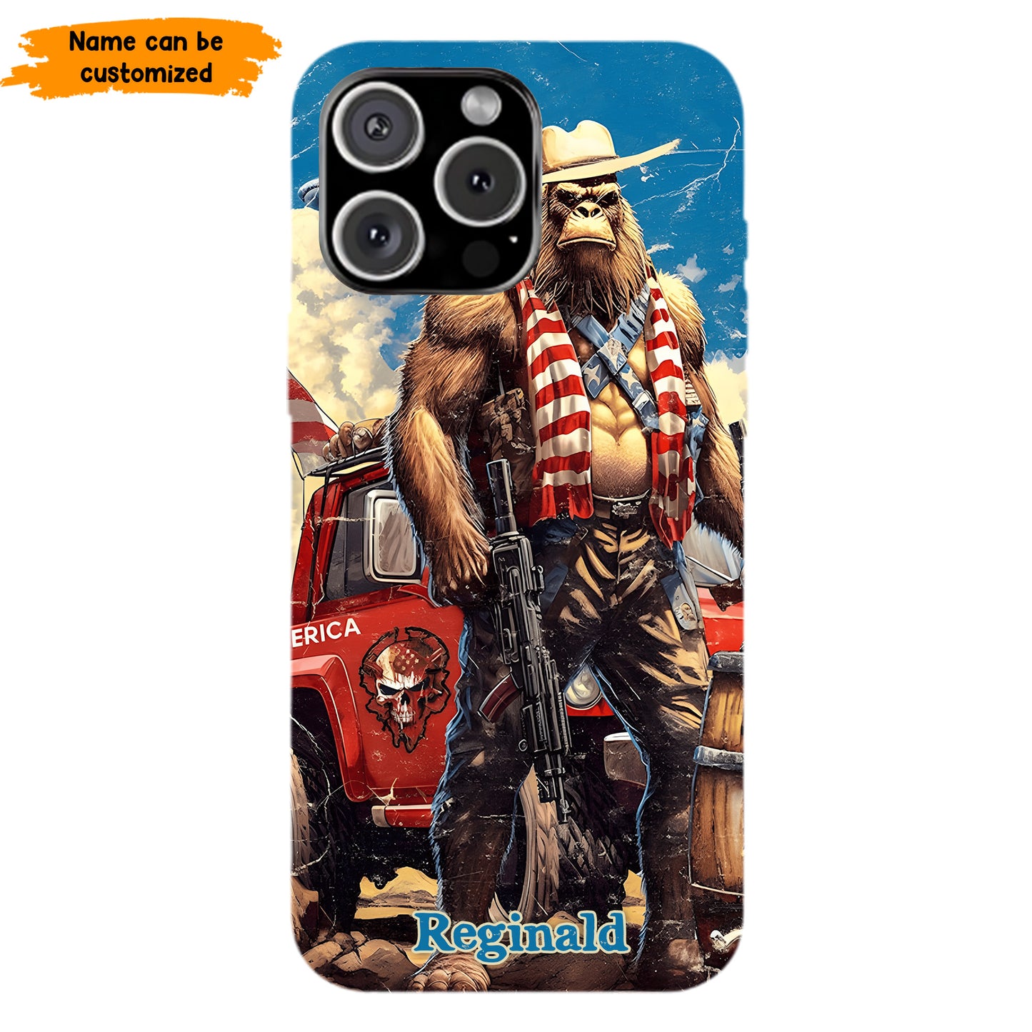 Bigfoot ‘Merica – Personalized Patriotic Phone Case