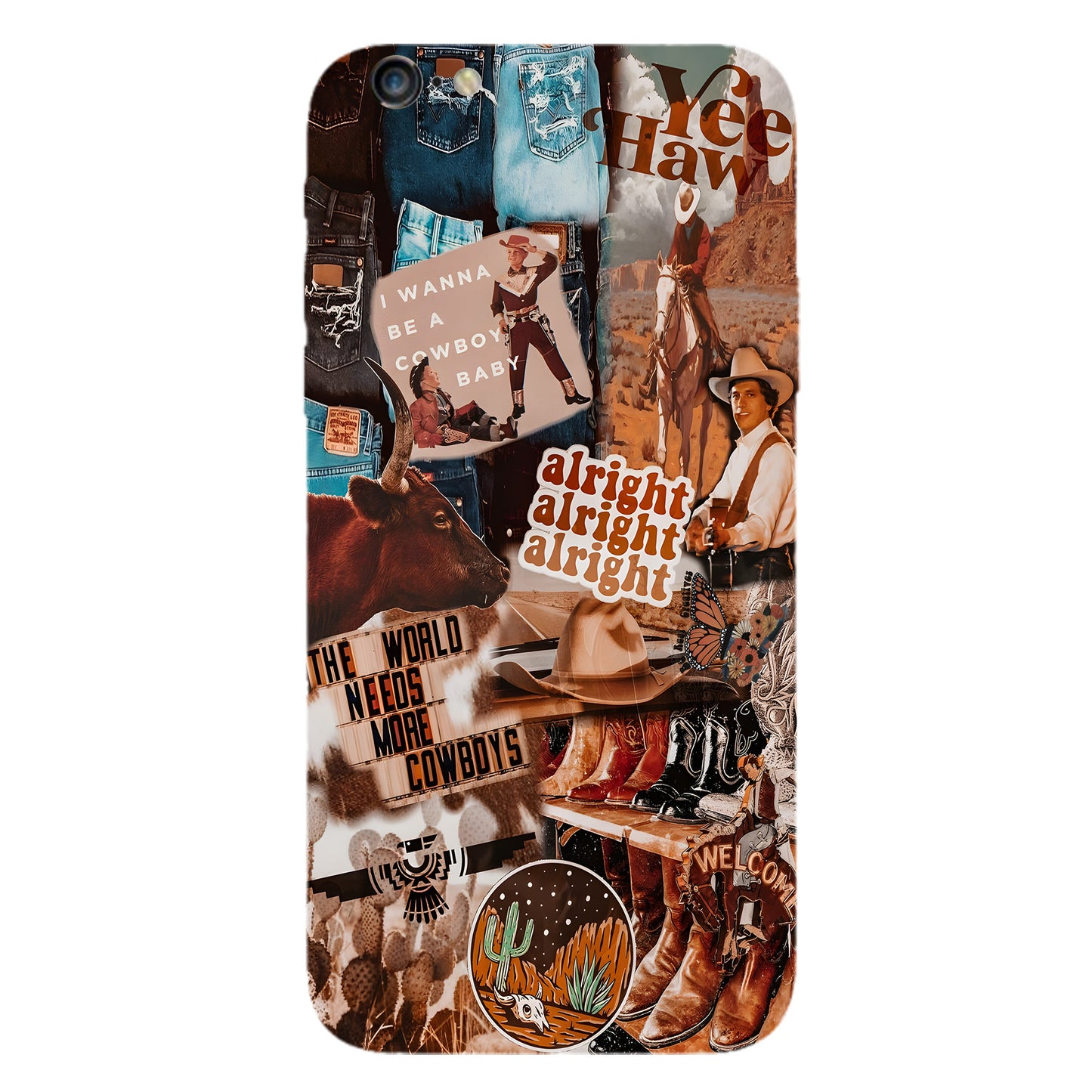 Desert Rodeo Collage – Western Grit Phone Case