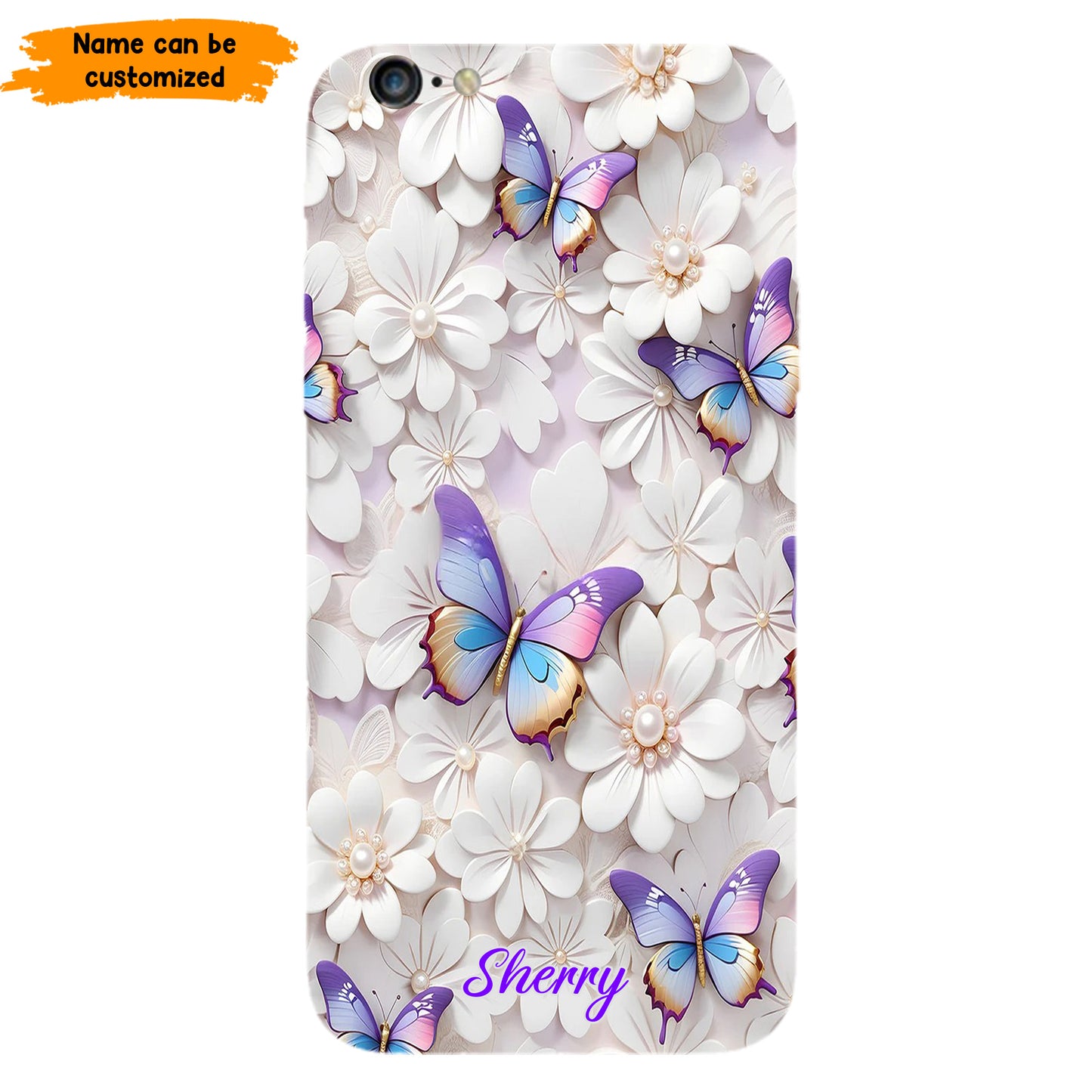 Personalized Beautiful Floral Butterfly Phone Case
