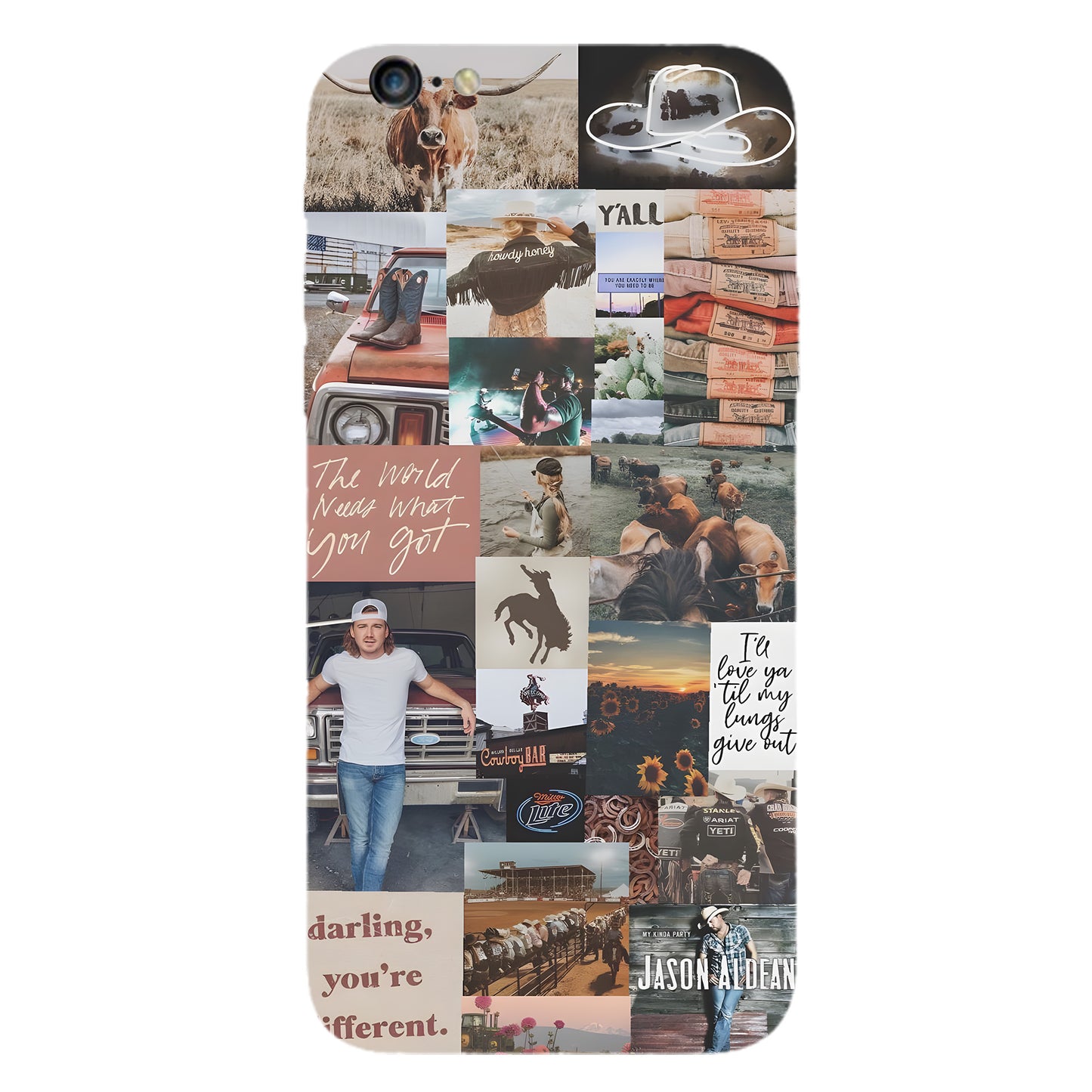 Country Soul Collage – Western Charm Phone Case