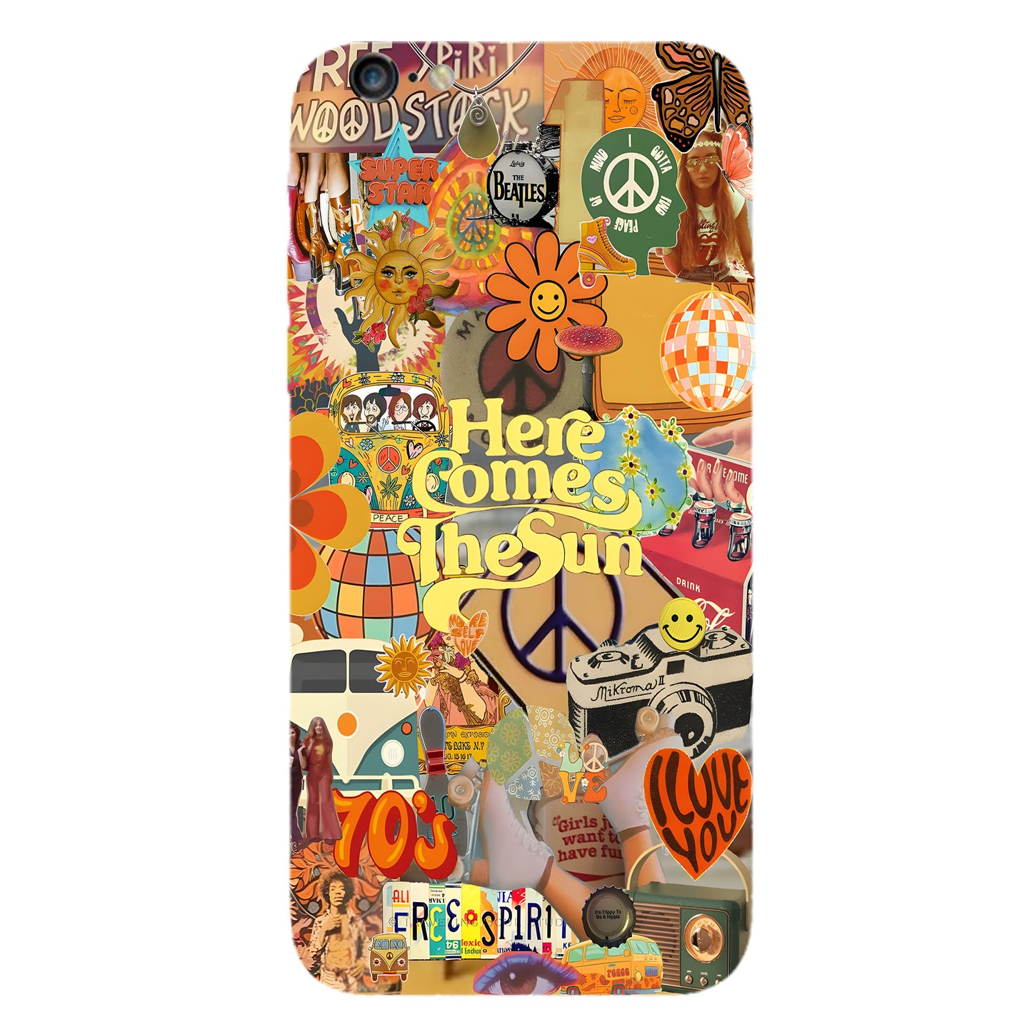Here Comes the Sun – 70s Hippie Vibe Phone Case