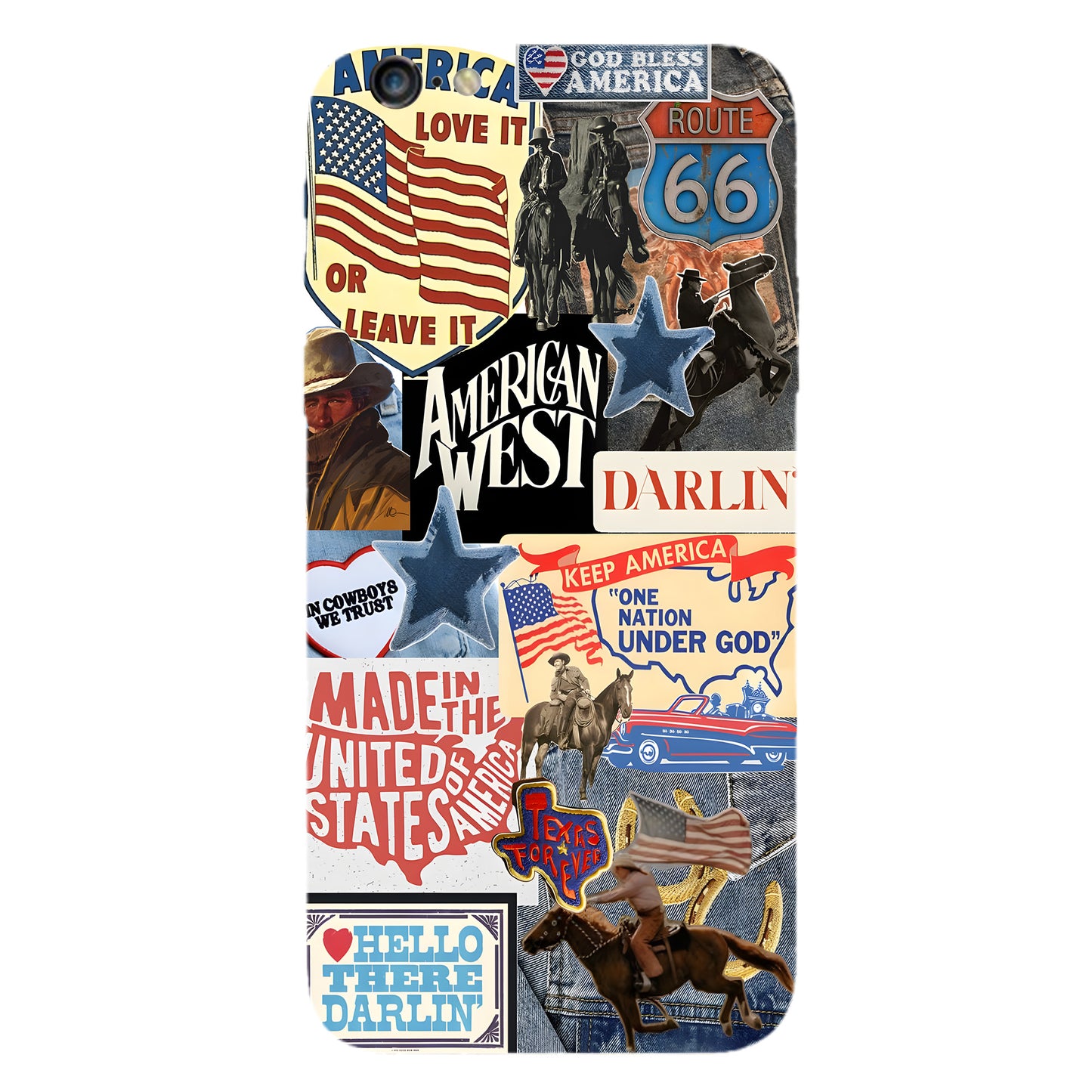 American West Collage – Cowboy Spirit Phone Case