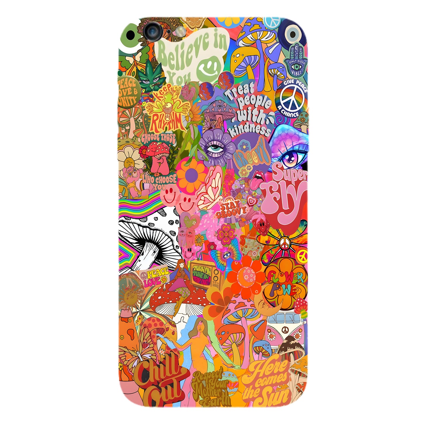 Psychedelic Vibes – 70s Hippie Art Phone Case