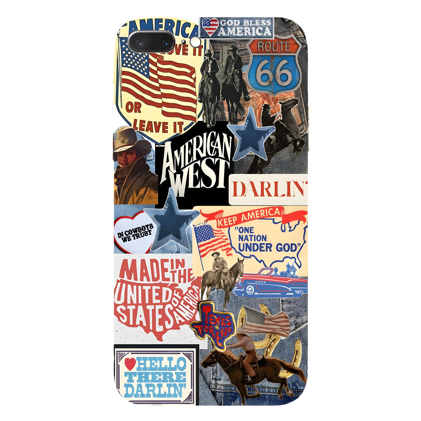 American West Collage – Cowboy Spirit Phone Case