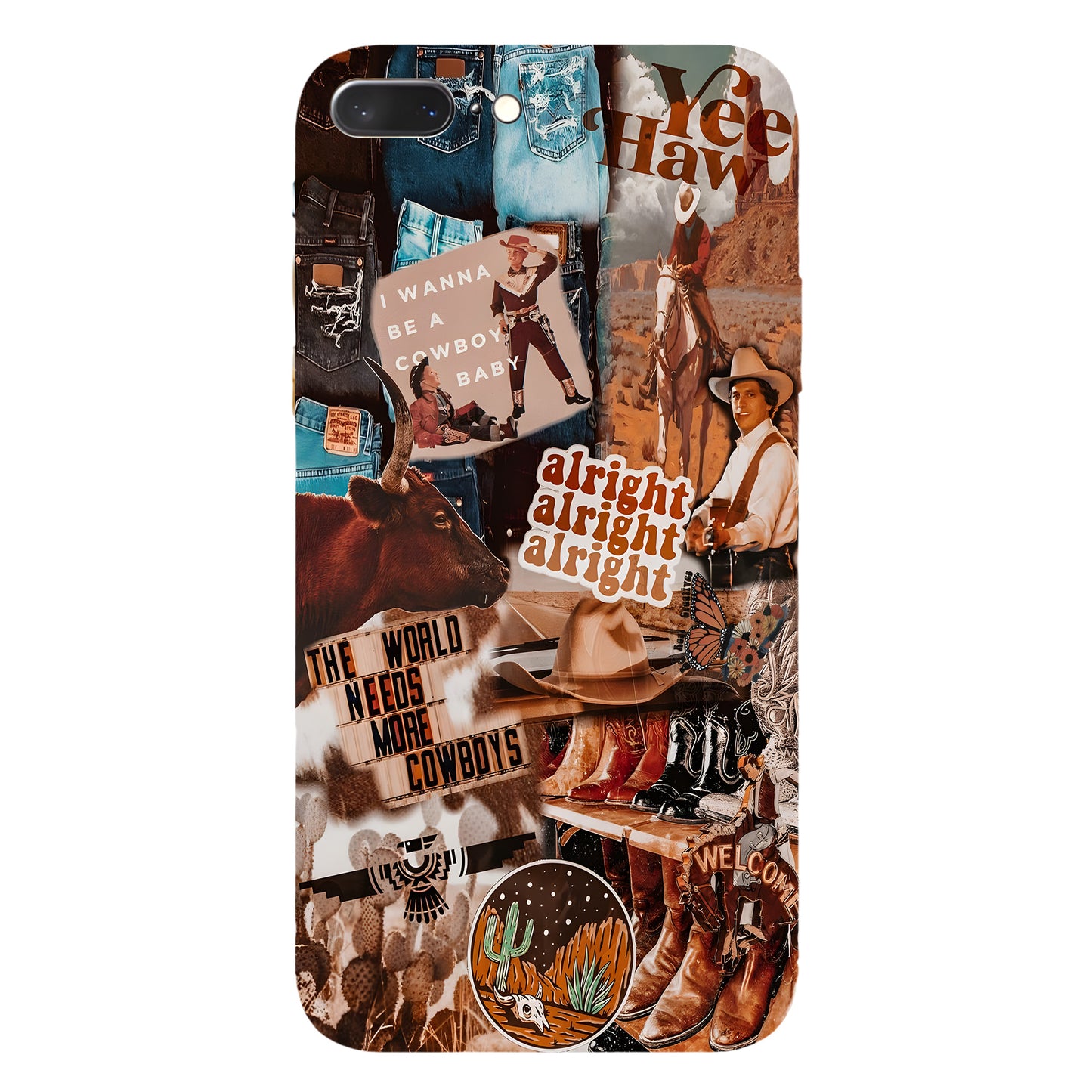 Desert Rodeo Collage – Western Grit Phone Case