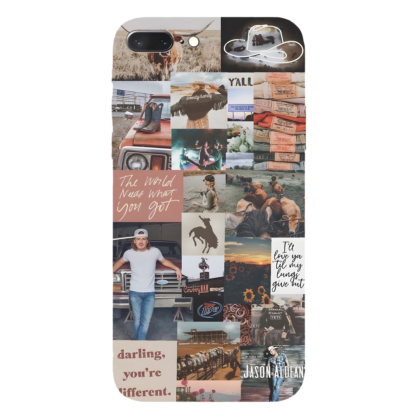 Country Soul Collage – Western Charm Phone Case