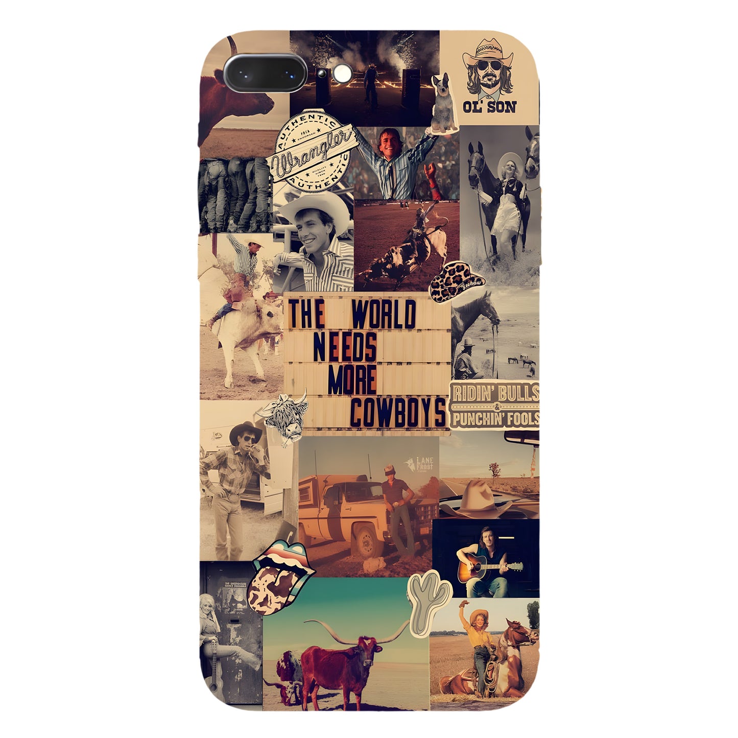 Rodeo Roots Collage – Vintage Cowboy Phone Case