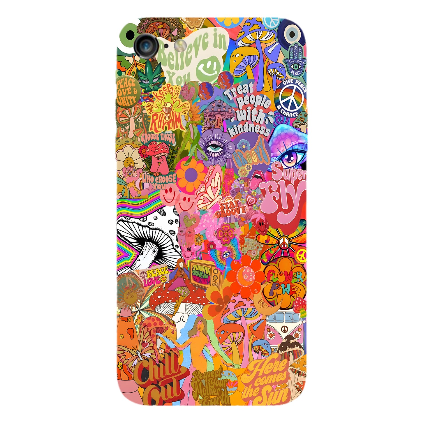 Psychedelic Vibes – 70s Hippie Art Phone Case