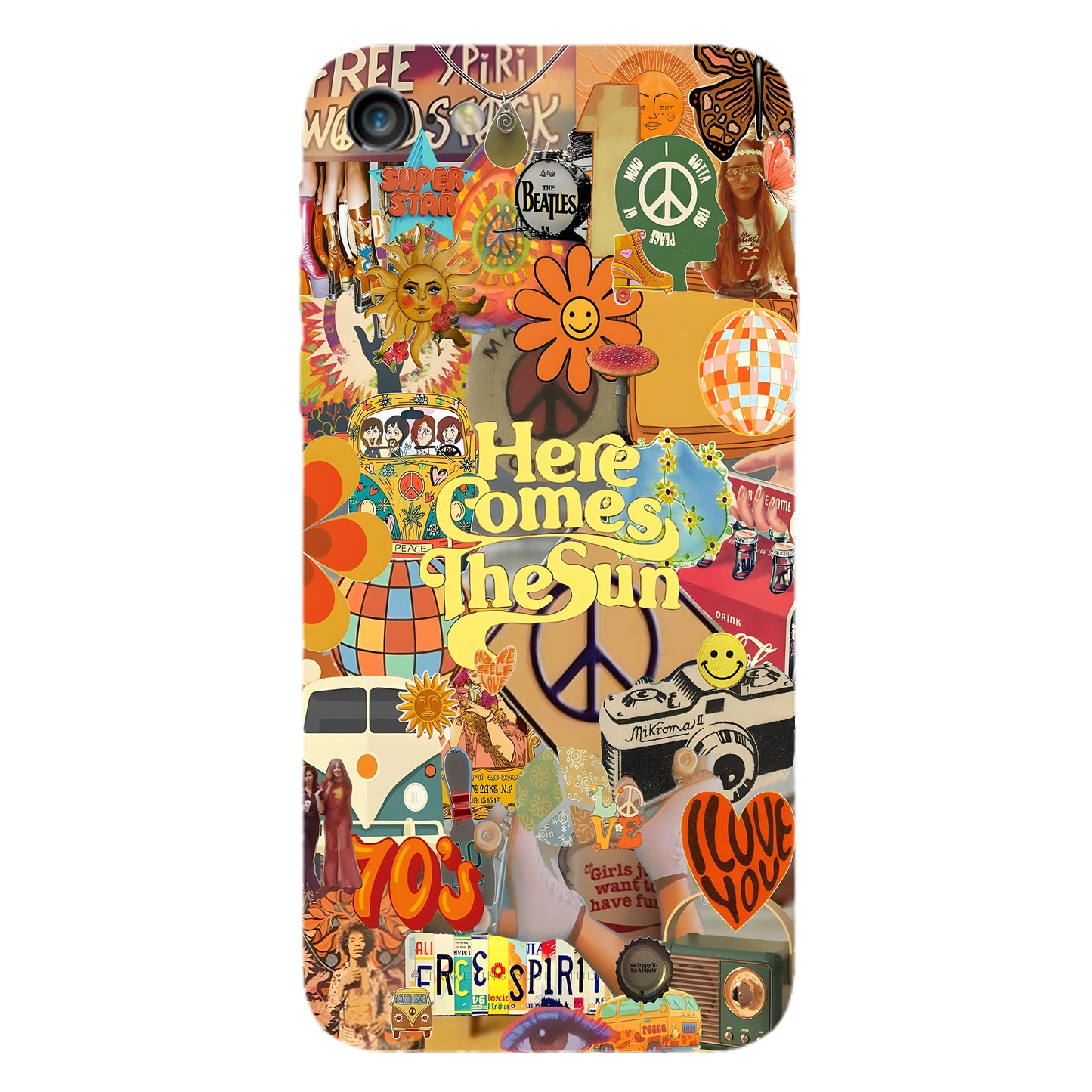 Here Comes the Sun – 70s Hippie Vibe Phone Case