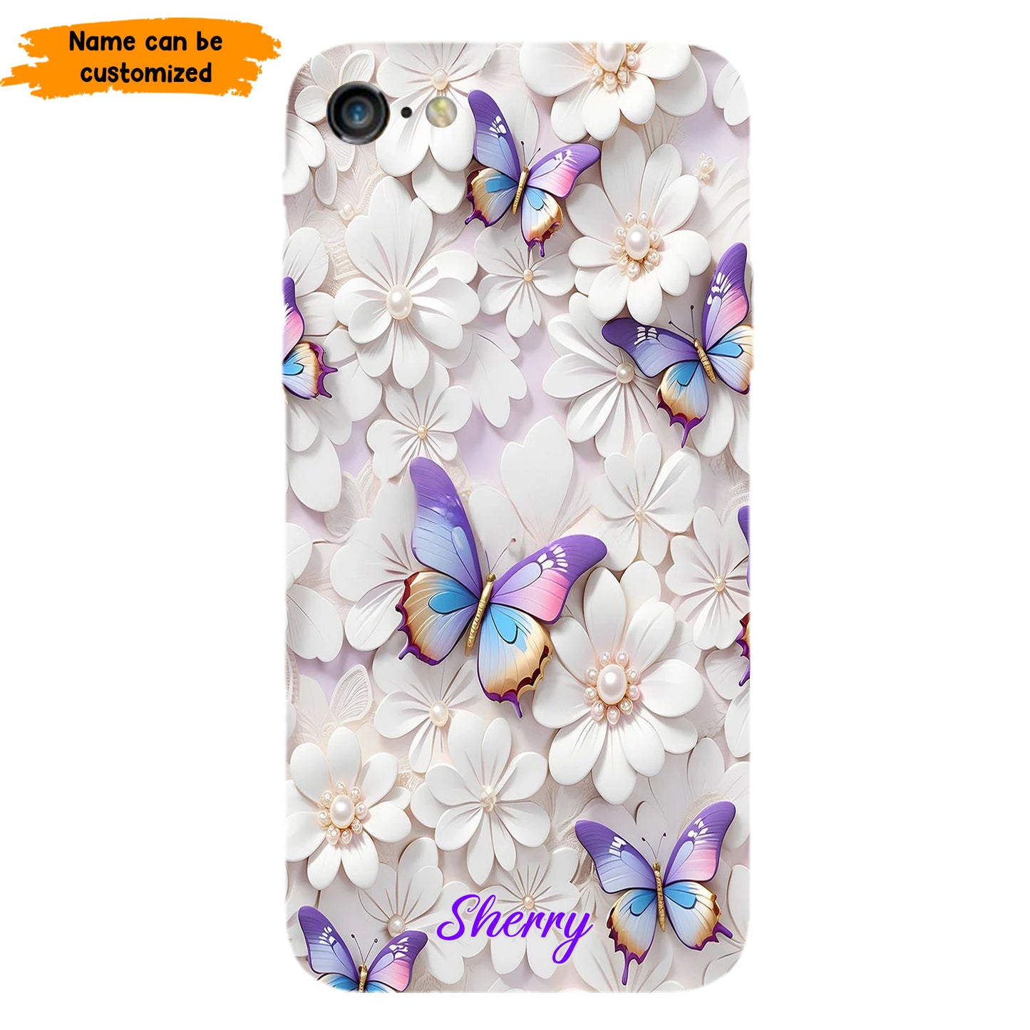 Personalized Beautiful Floral Butterfly Phone Case