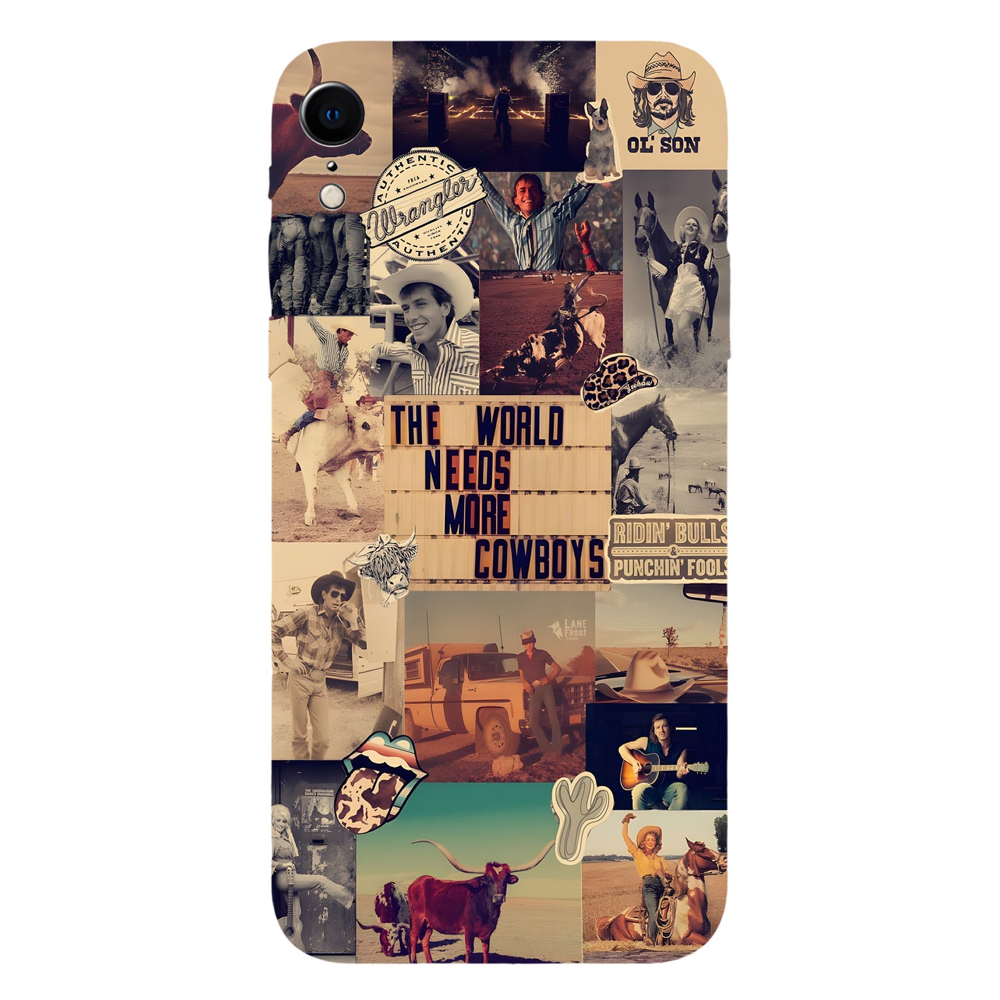 Rodeo Roots Collage – Vintage Cowboy Phone Case