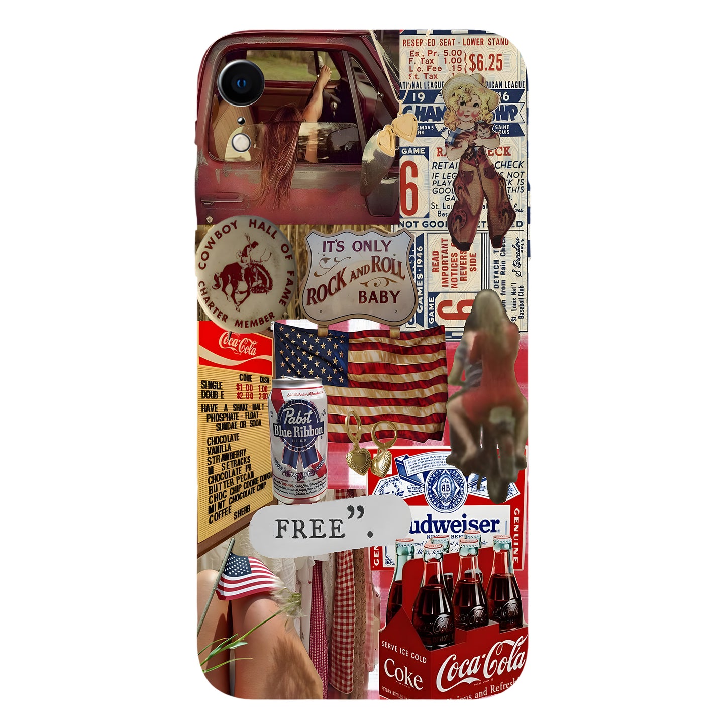 Born to Be Free – Vintage Americana Phone Case