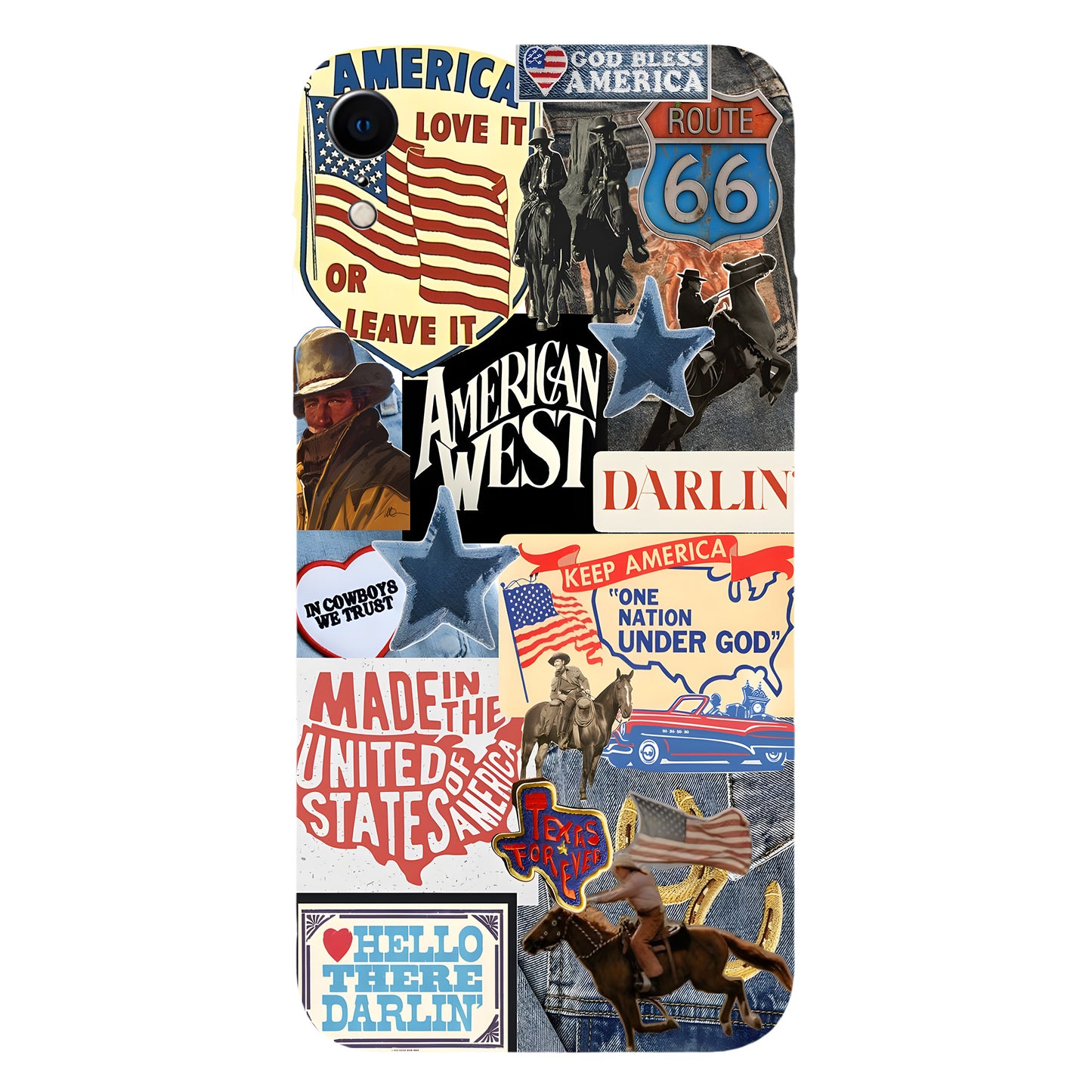 American West Collage – Cowboy Spirit Phone Case