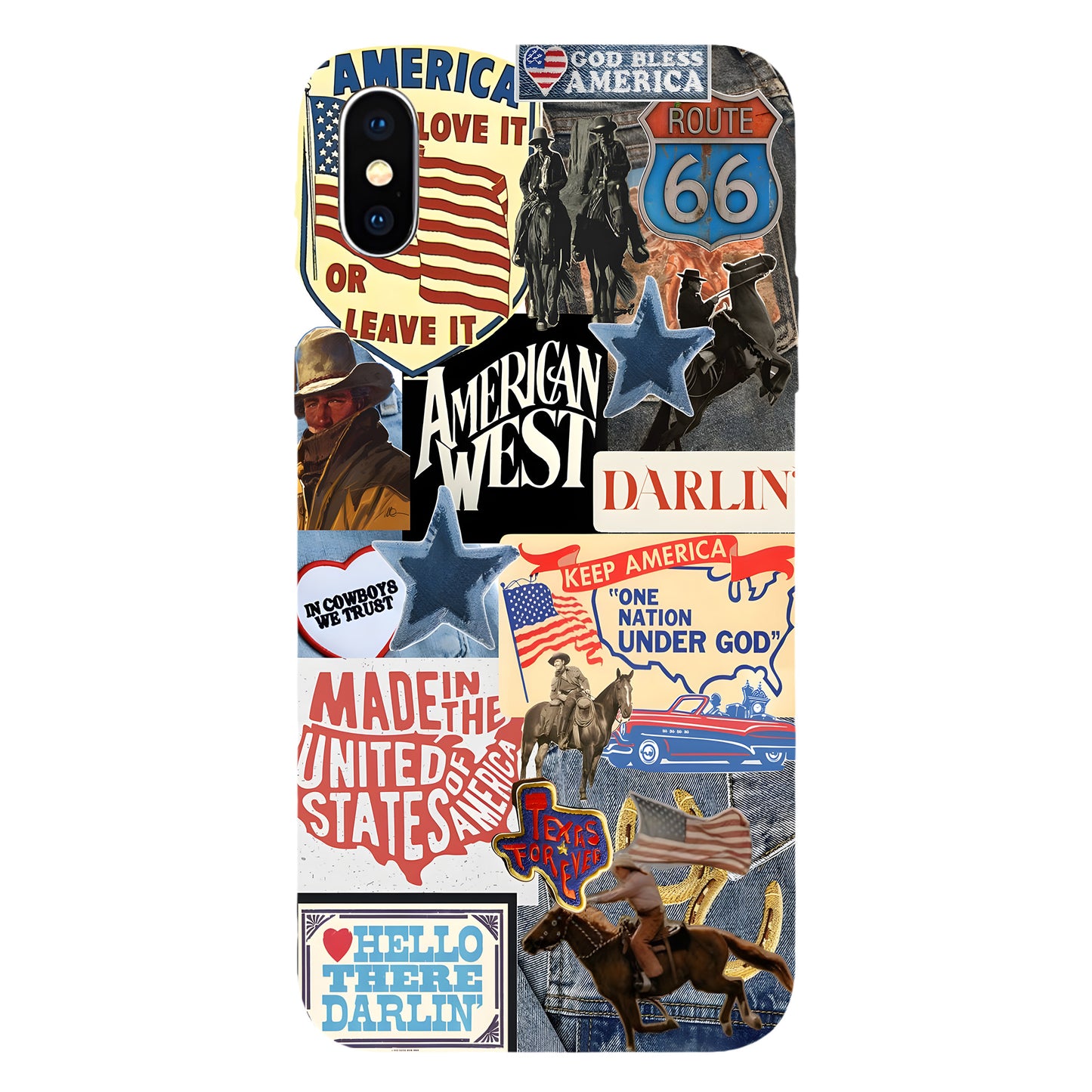 American West Collage – Cowboy Spirit Phone Case
