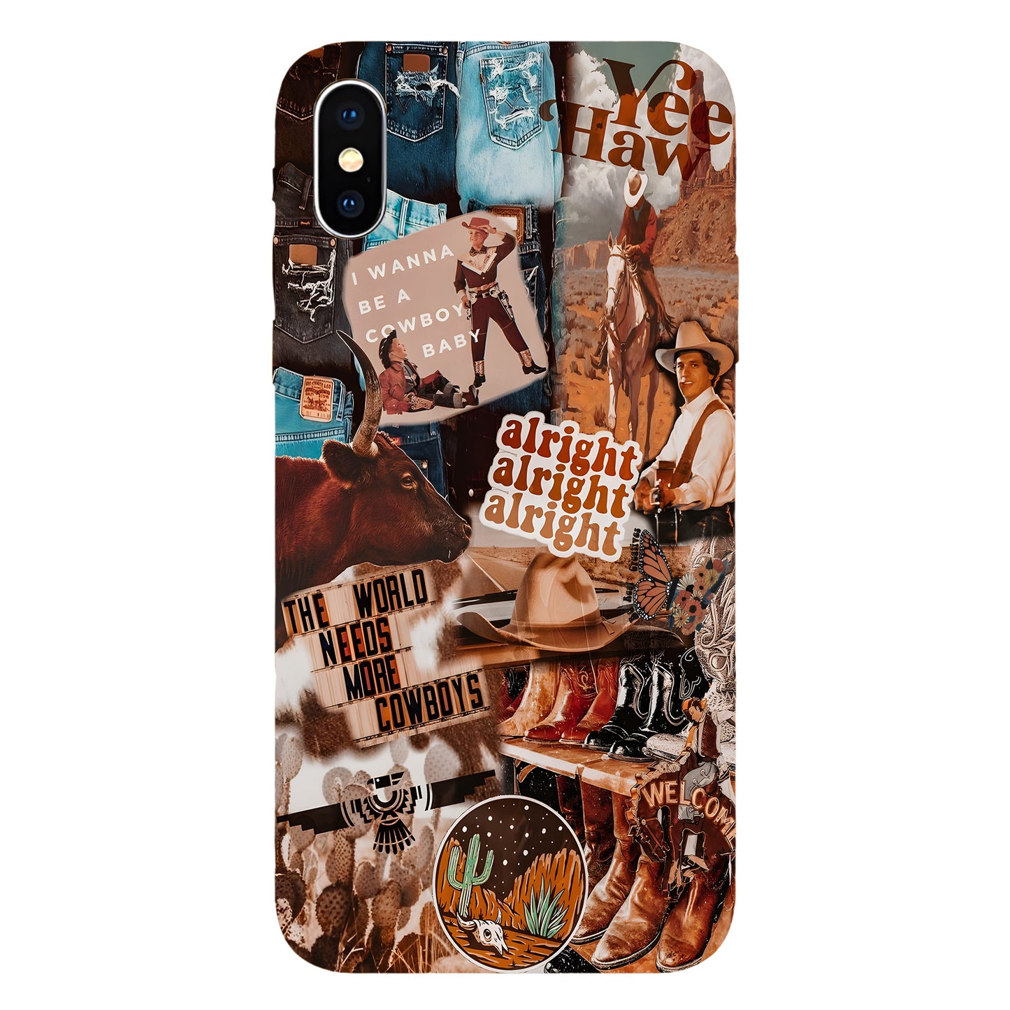 Desert Rodeo Collage – Western Grit Phone Case