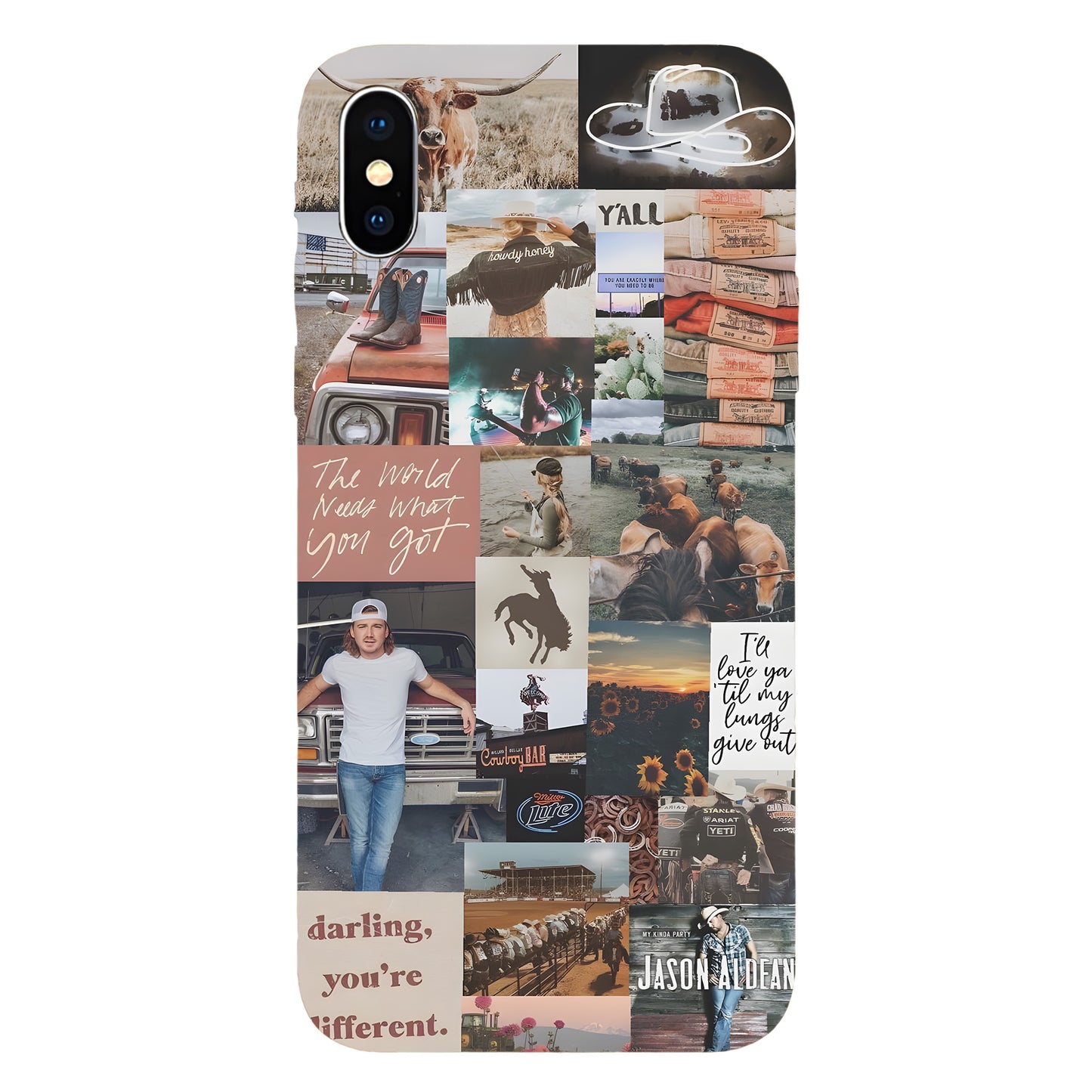 Country Soul Collage – Western Charm Phone Case