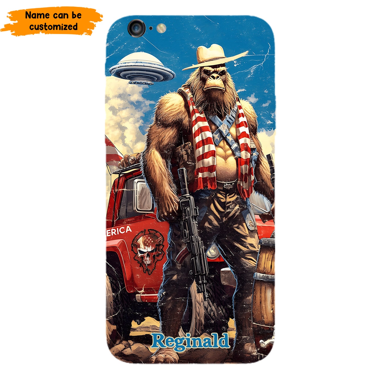 Bigfoot ‘Merica – Personalized Patriotic Phone Case