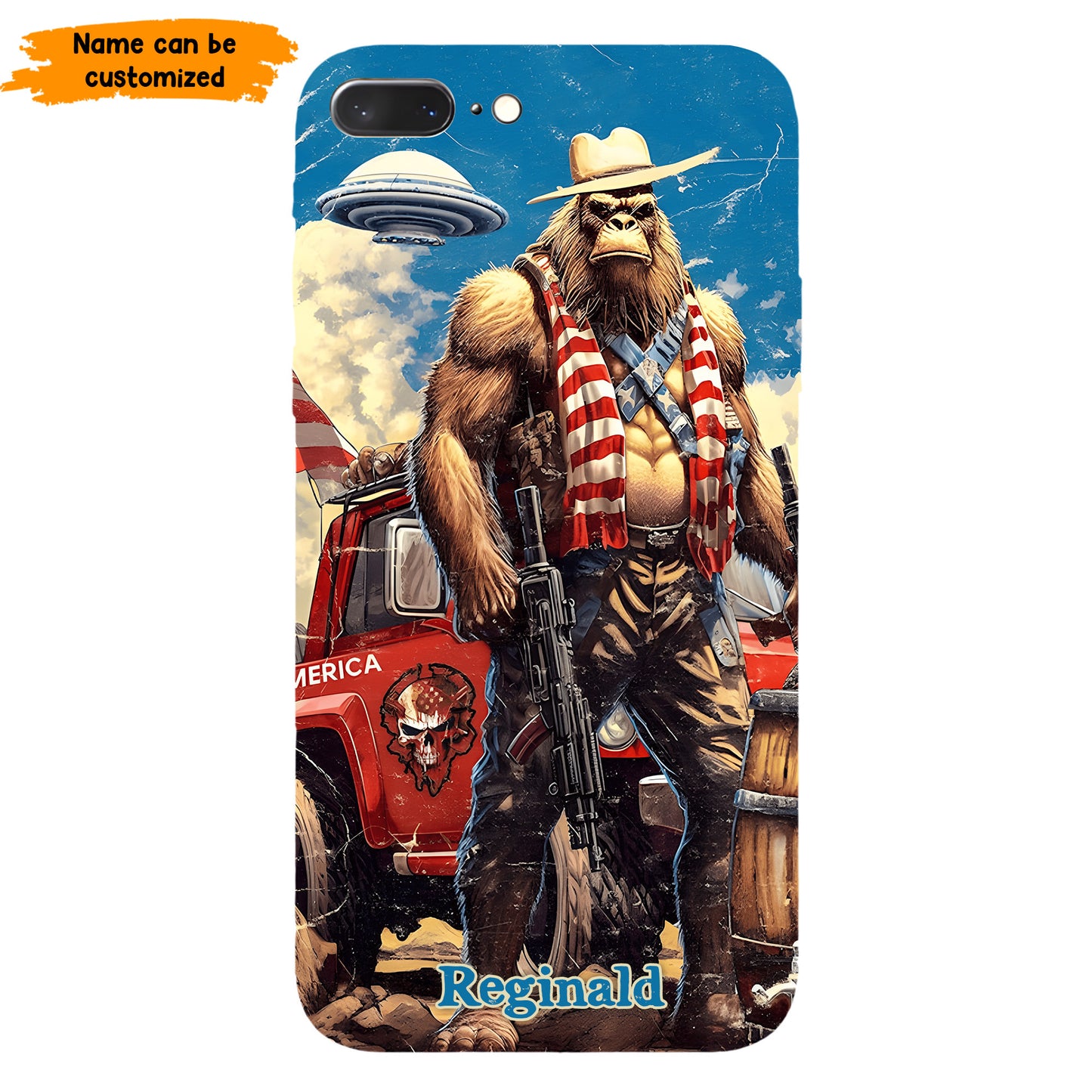 Bigfoot ‘Merica – Personalized Patriotic Phone Case