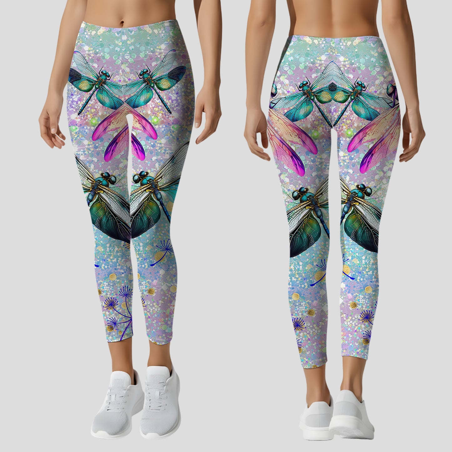 Dragonfly Sparkle - Personalized Hoodie And Leggings