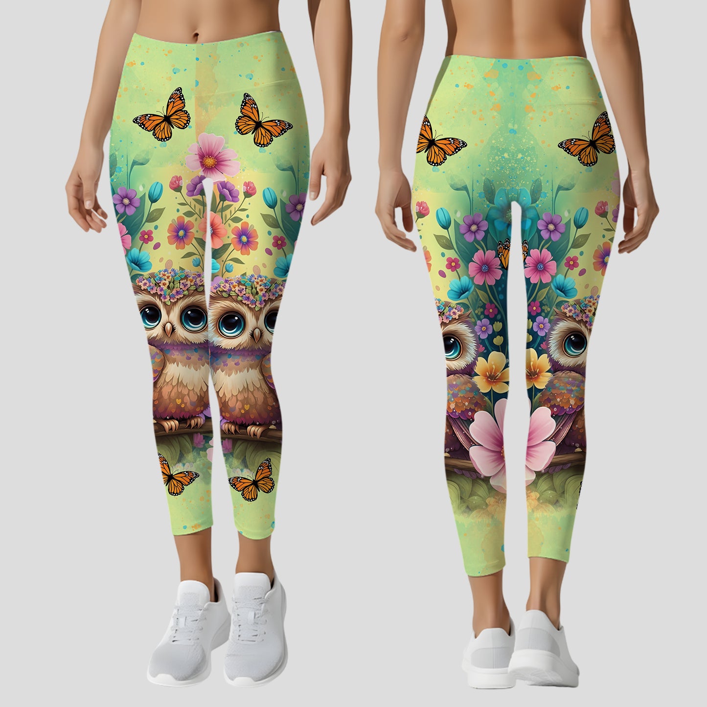 Owl Flowers - Personalized Hoodie and Leggings