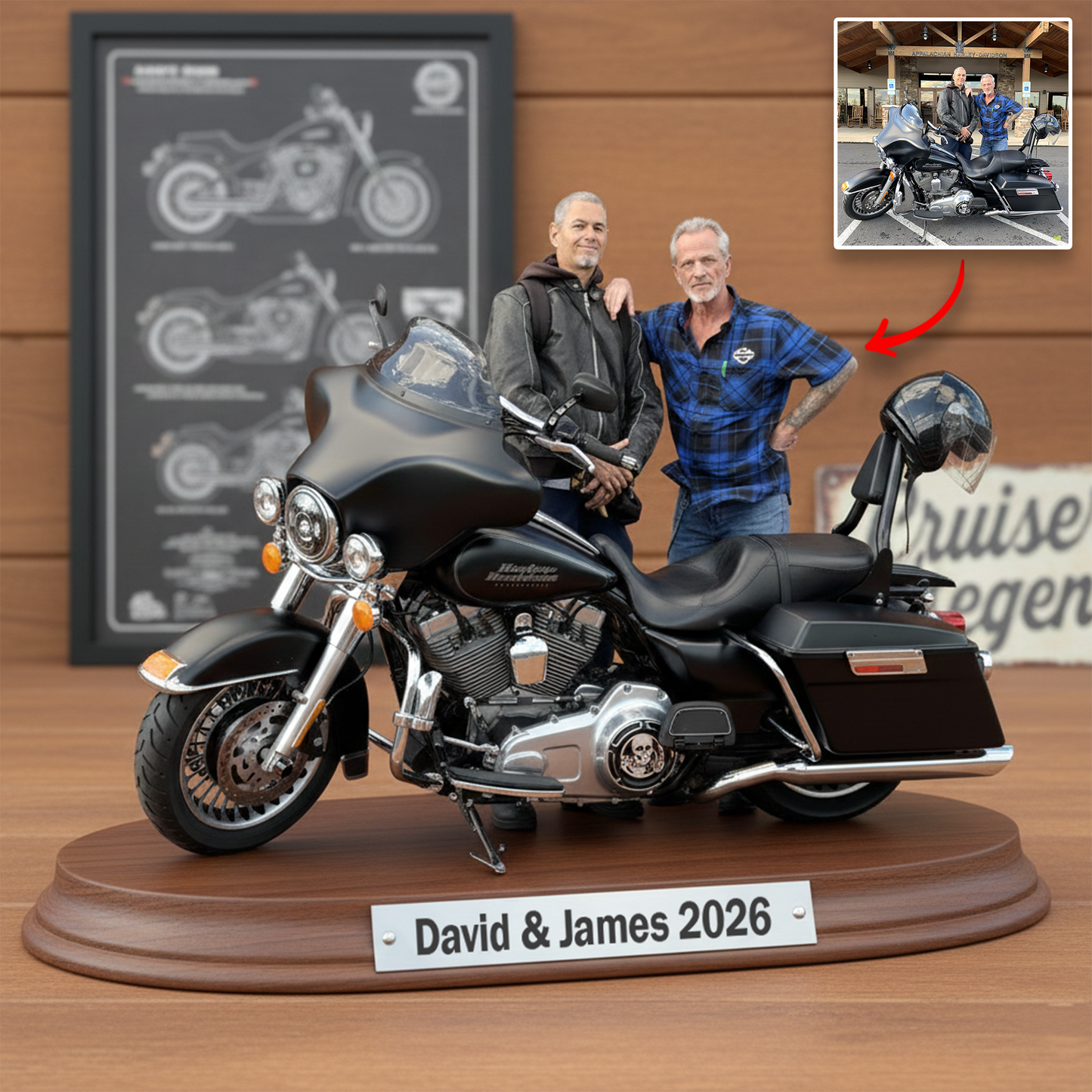 A Life on the Open Road – Personalized Motorcycle Acrylic Plaque
