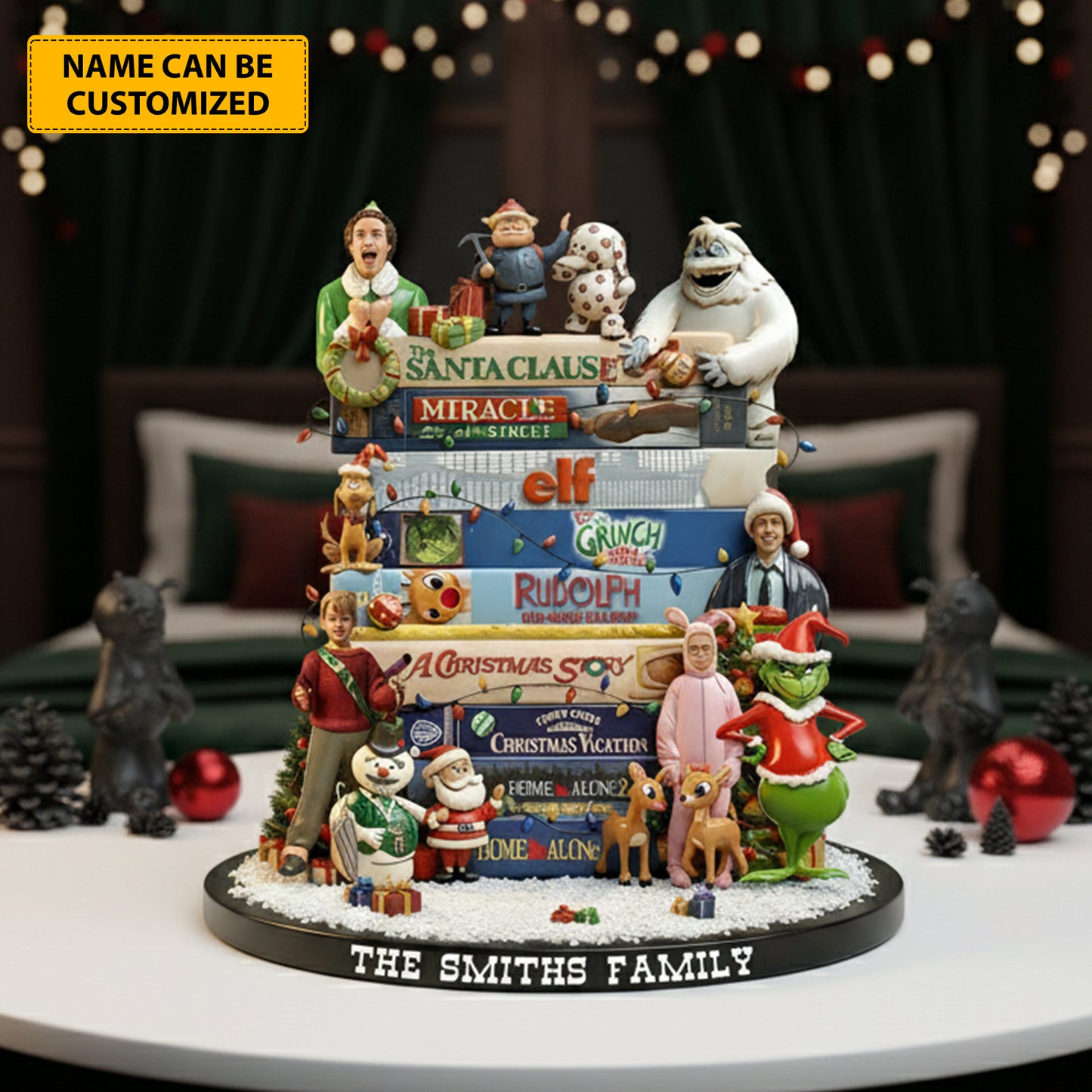 Merry Family Madness – Personalized Funny Christmas Acrylic Plaque